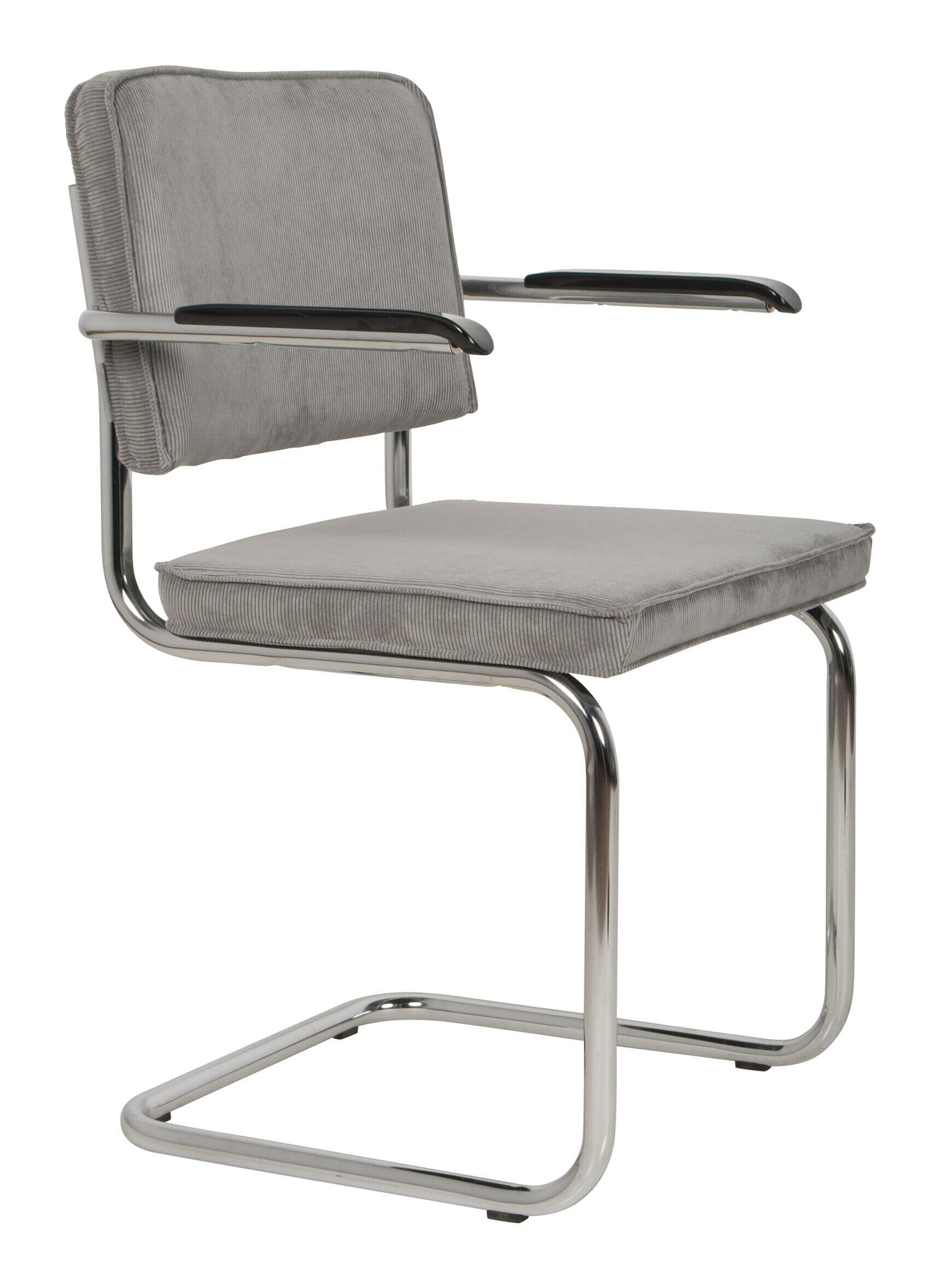 Zuiver Eetkamerstoel 'Ridge' Ribstof, kleur Lichtgrijs