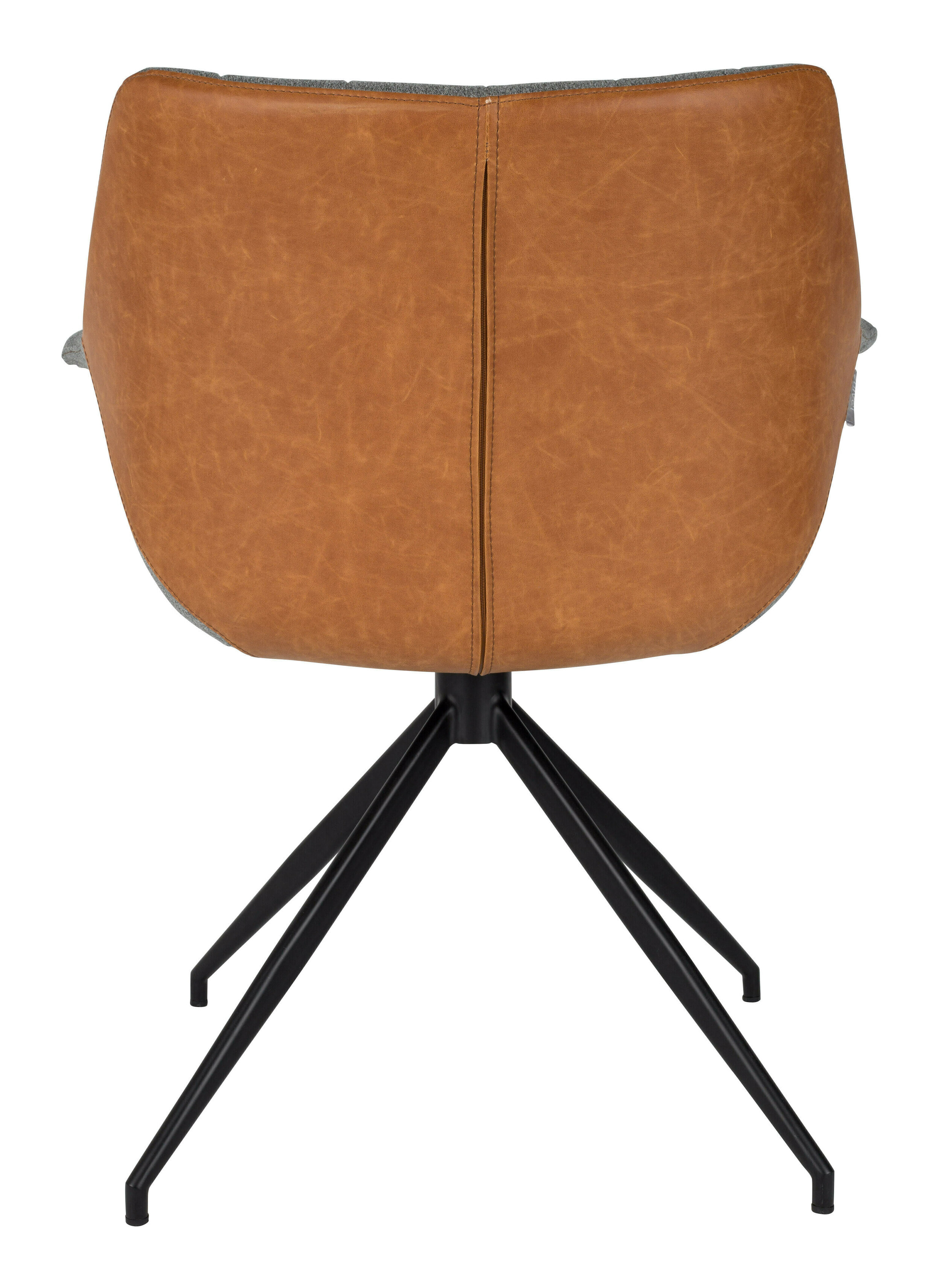 Zuiver Eetkamerstoel 'Doulton' PU en stof, kleur Grijs/Bruin