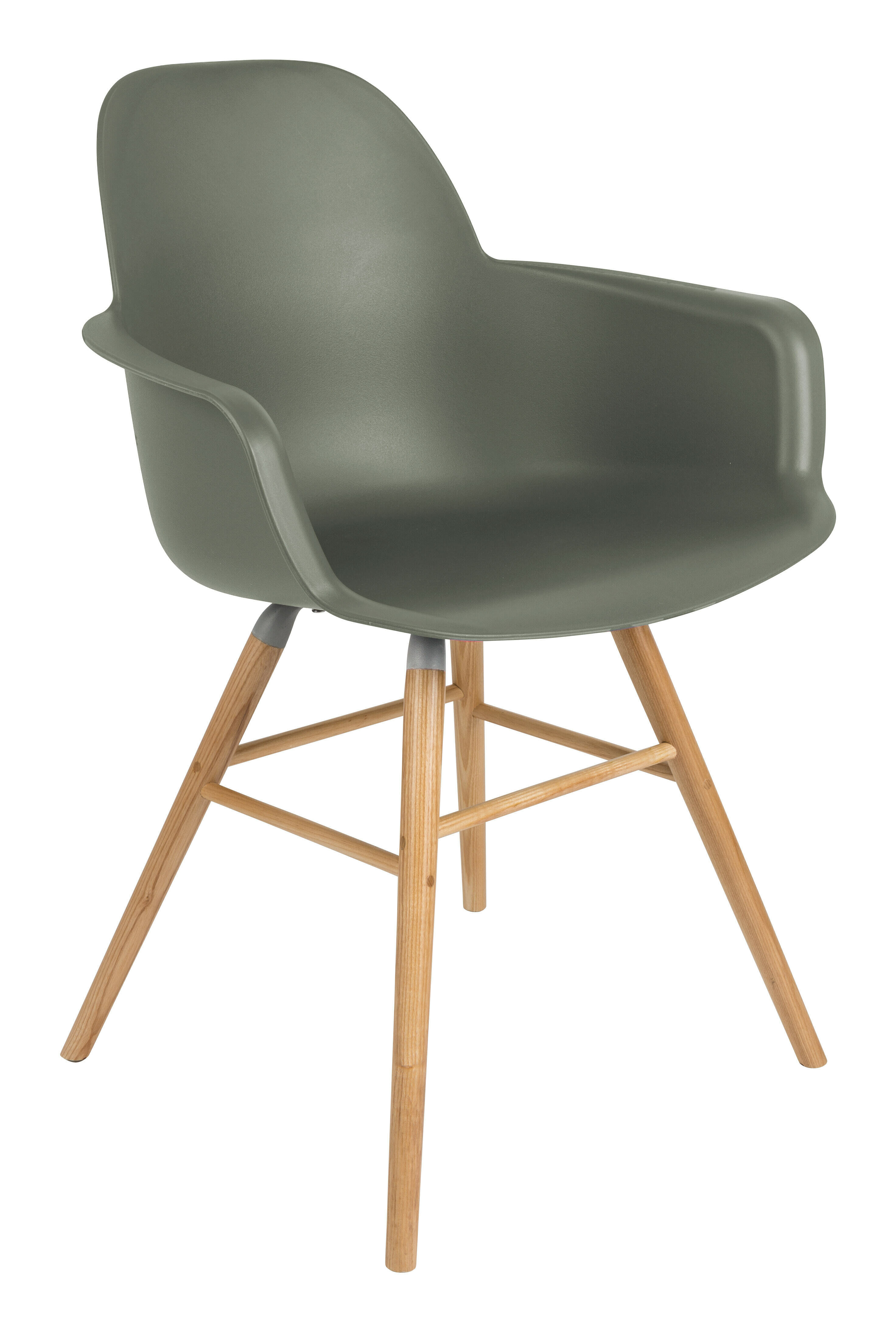 Zuiver Eetkamerstoel Albert Kuip Met armleuning, PP en essen - Groen