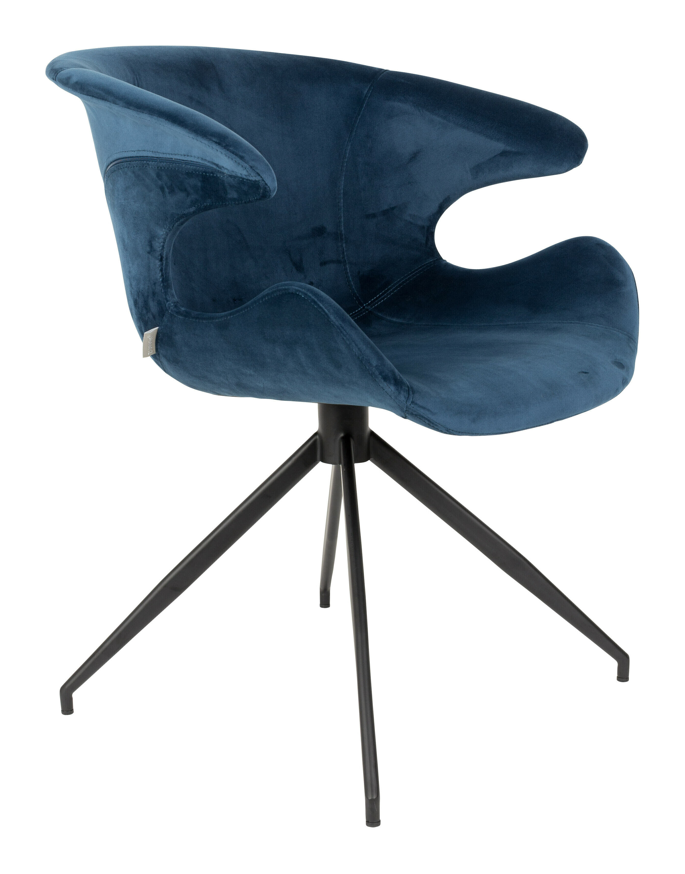 Zuiver Eetkamerstoel Mia Velvet - Blauw