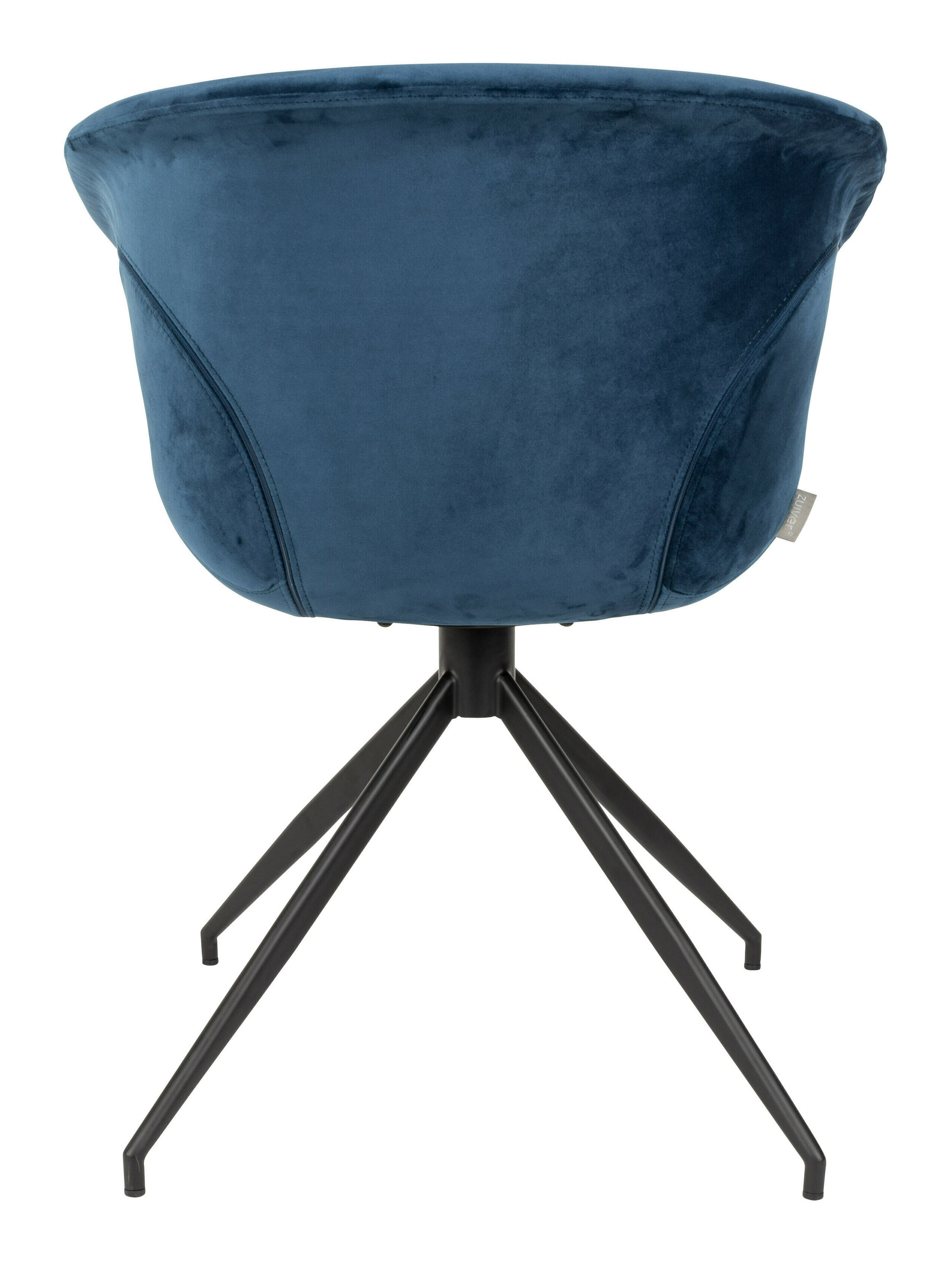 Zuiver Eetkamerstoel 'Mia' Velvet, kleur Blauw