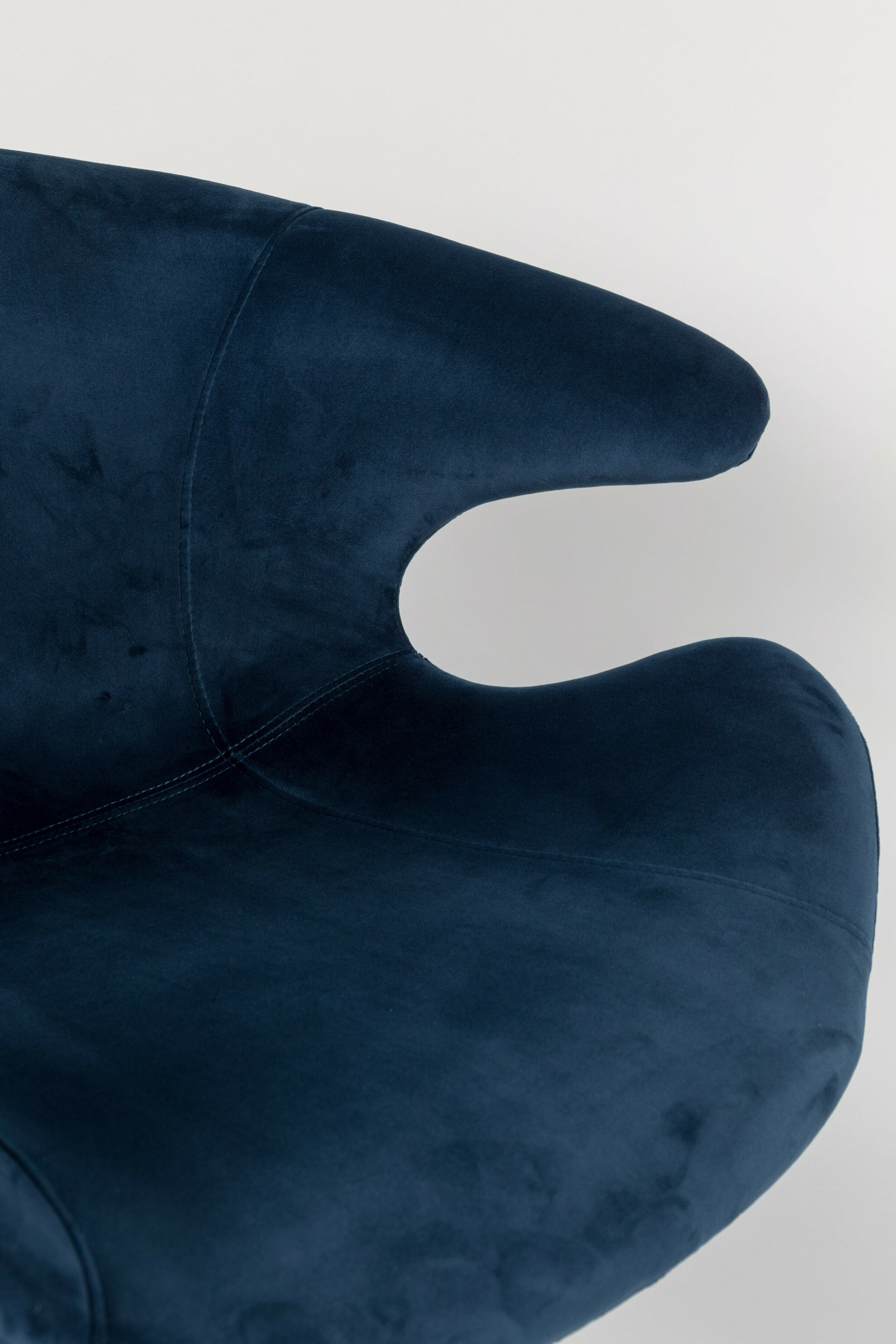 Zuiver Eetkamerstoel 'Mia' Velvet, kleur Blauw