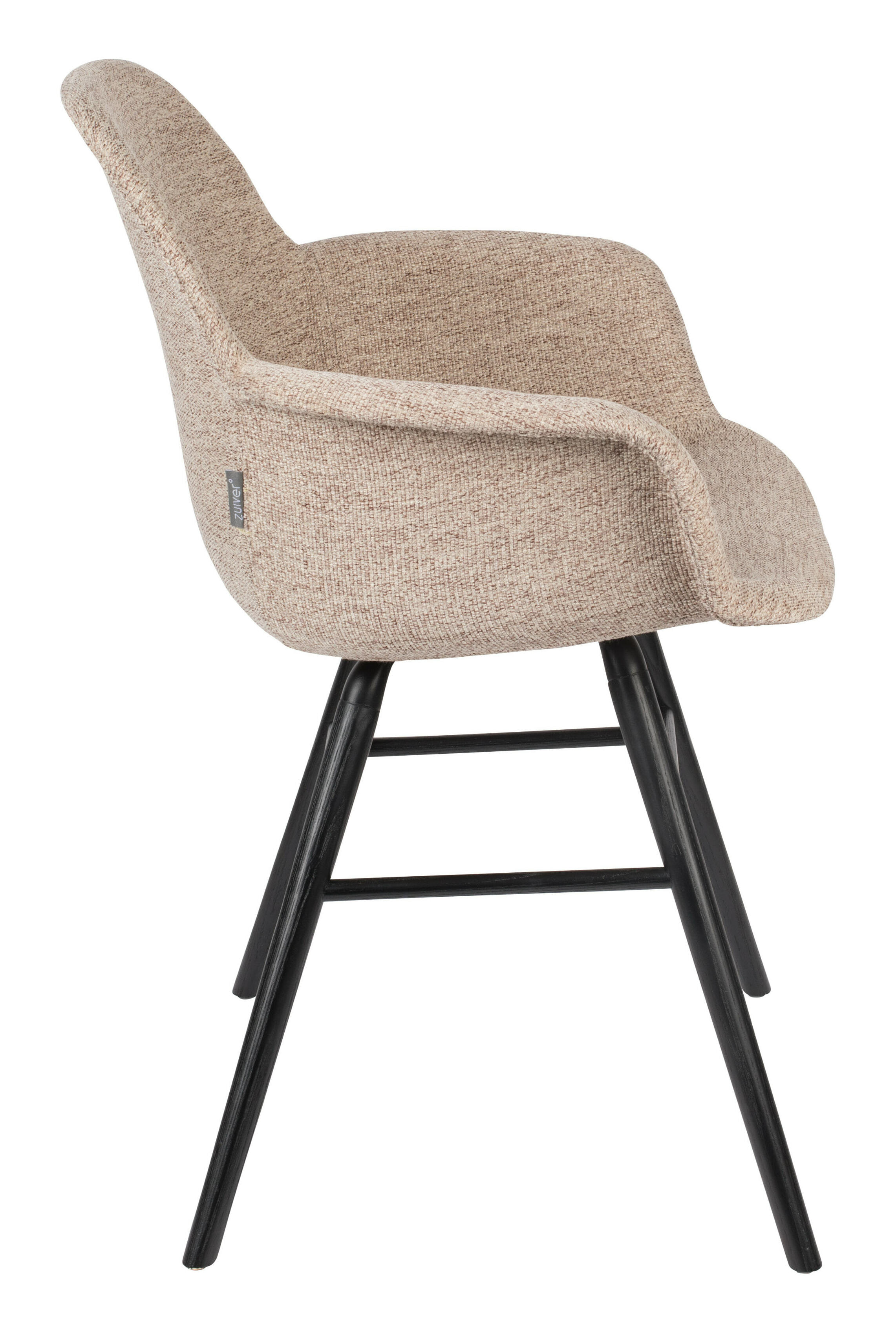 Zuiver Eetkamerstoel 'Albert Kuip' Met armleuning, Soft, kleur Beige
