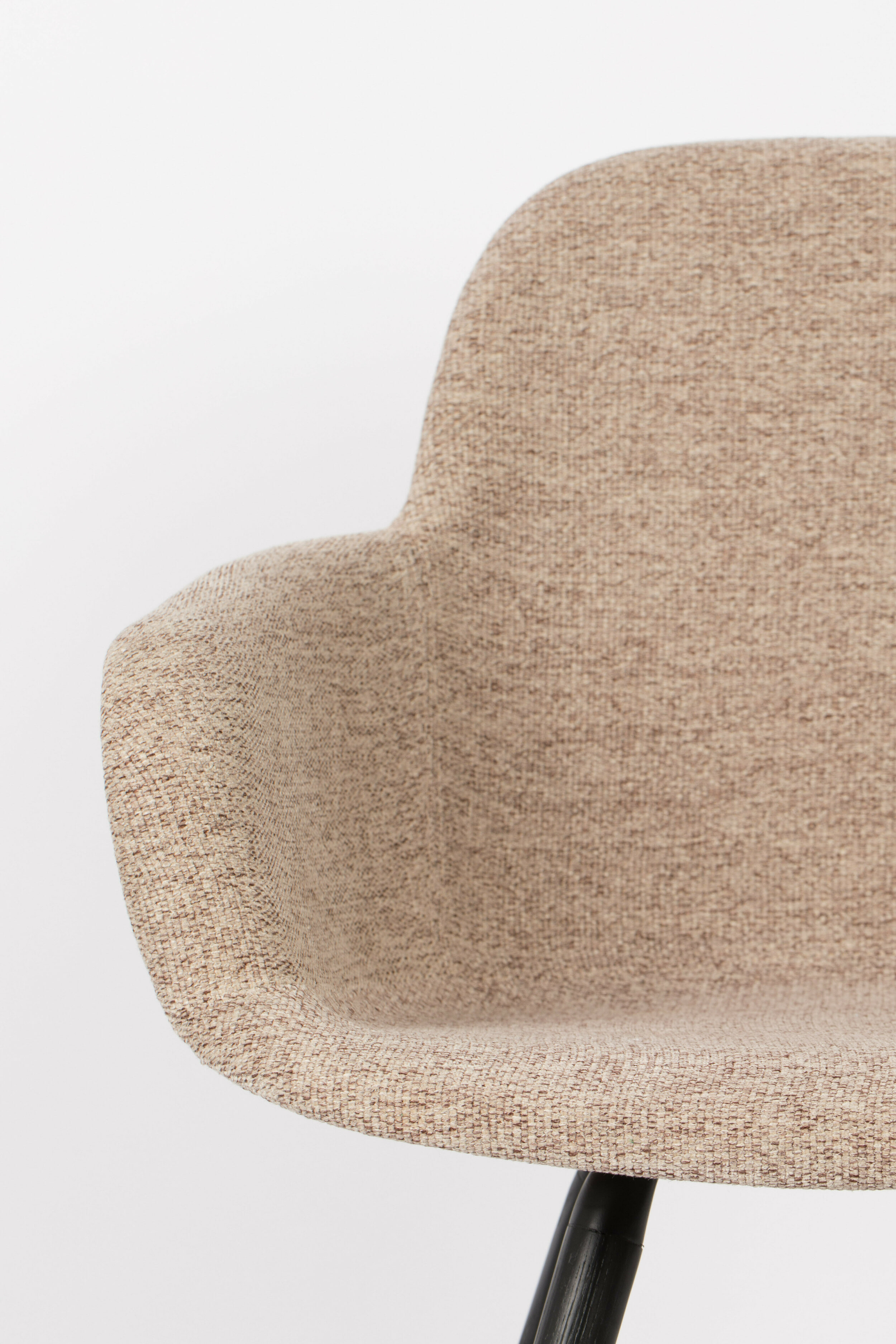 Zuiver Eetkamerstoel 'Albert Kuip' Met armleuning, Soft, kleur Beige