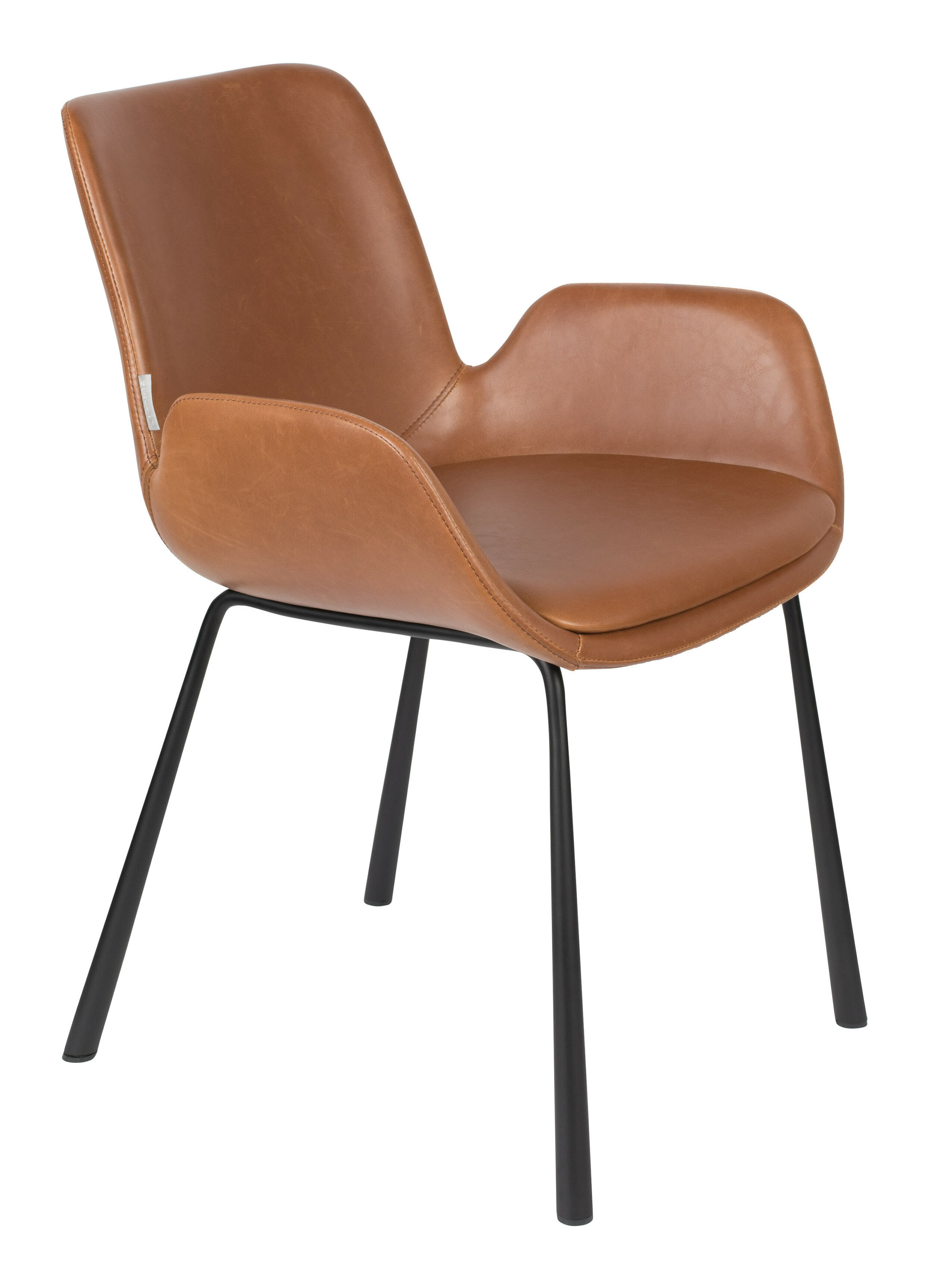 Zuiver Eetkamerstoel Brit PU leder - Bruin