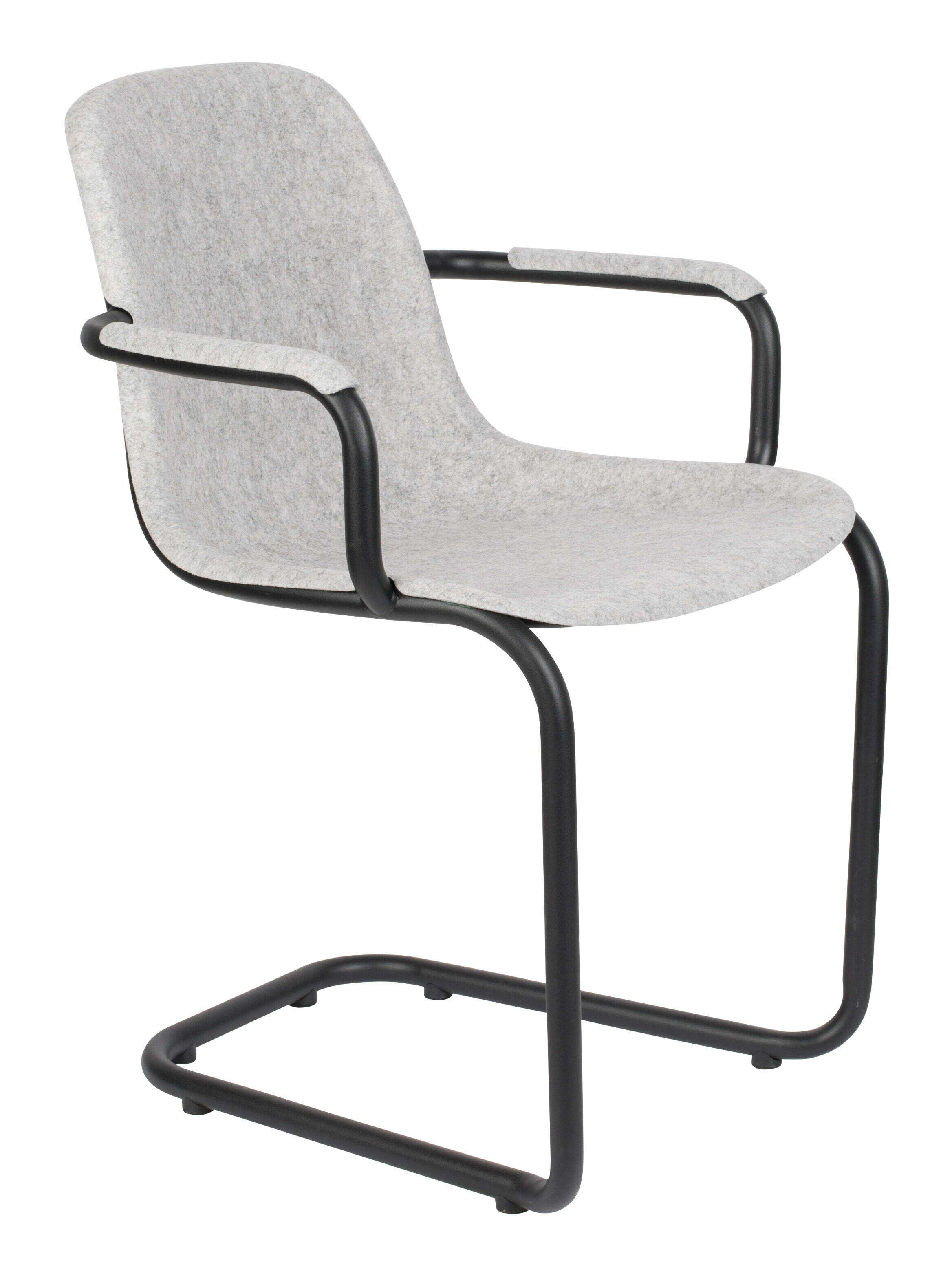 Zuiver Eetkamerstoel 'Thirsty' Met armleuning, Gerecycled PET, kleur Lichtgrijs