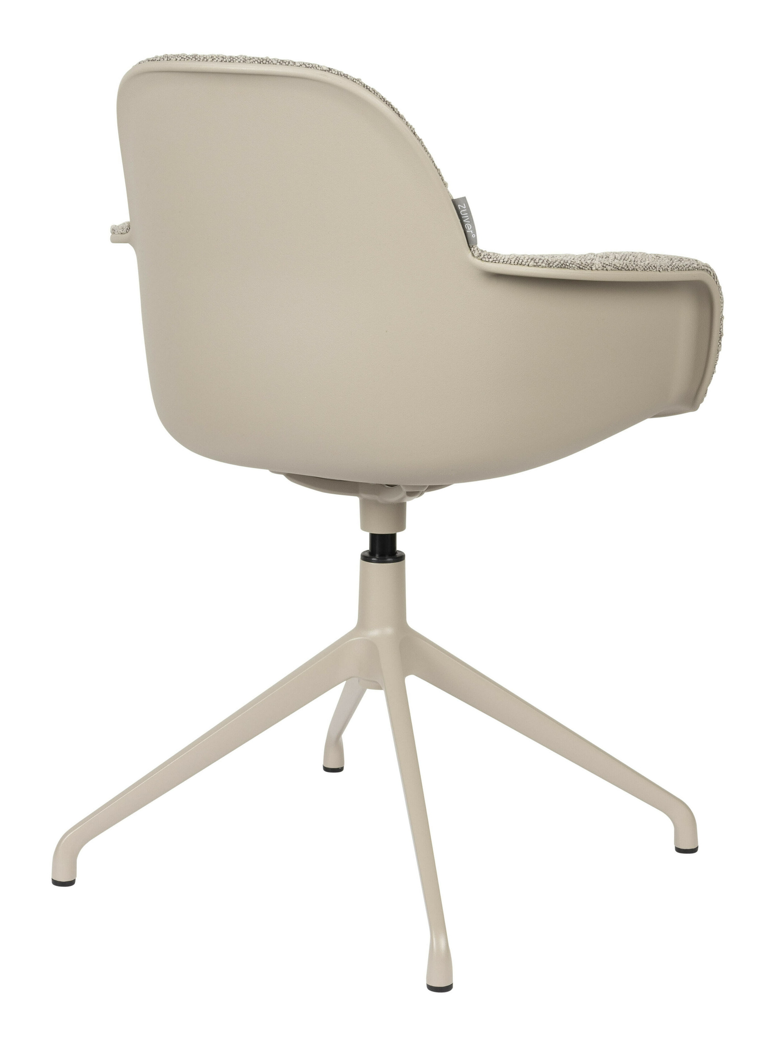Zuiver Draaibare Eetkamerstoel 'Albert Kuip' Met armleuning, Bouclé, kleur Taupe