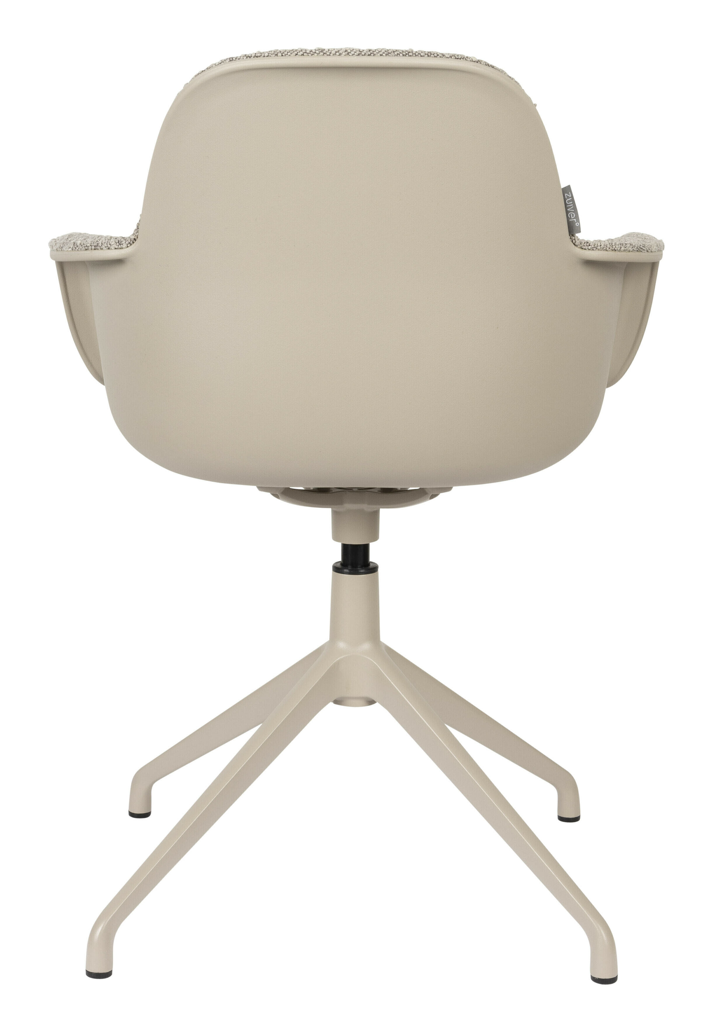 Zuiver Draaibare Eetkamerstoel 'Albert Kuip' Met armleuning, Bouclé, kleur Taupe