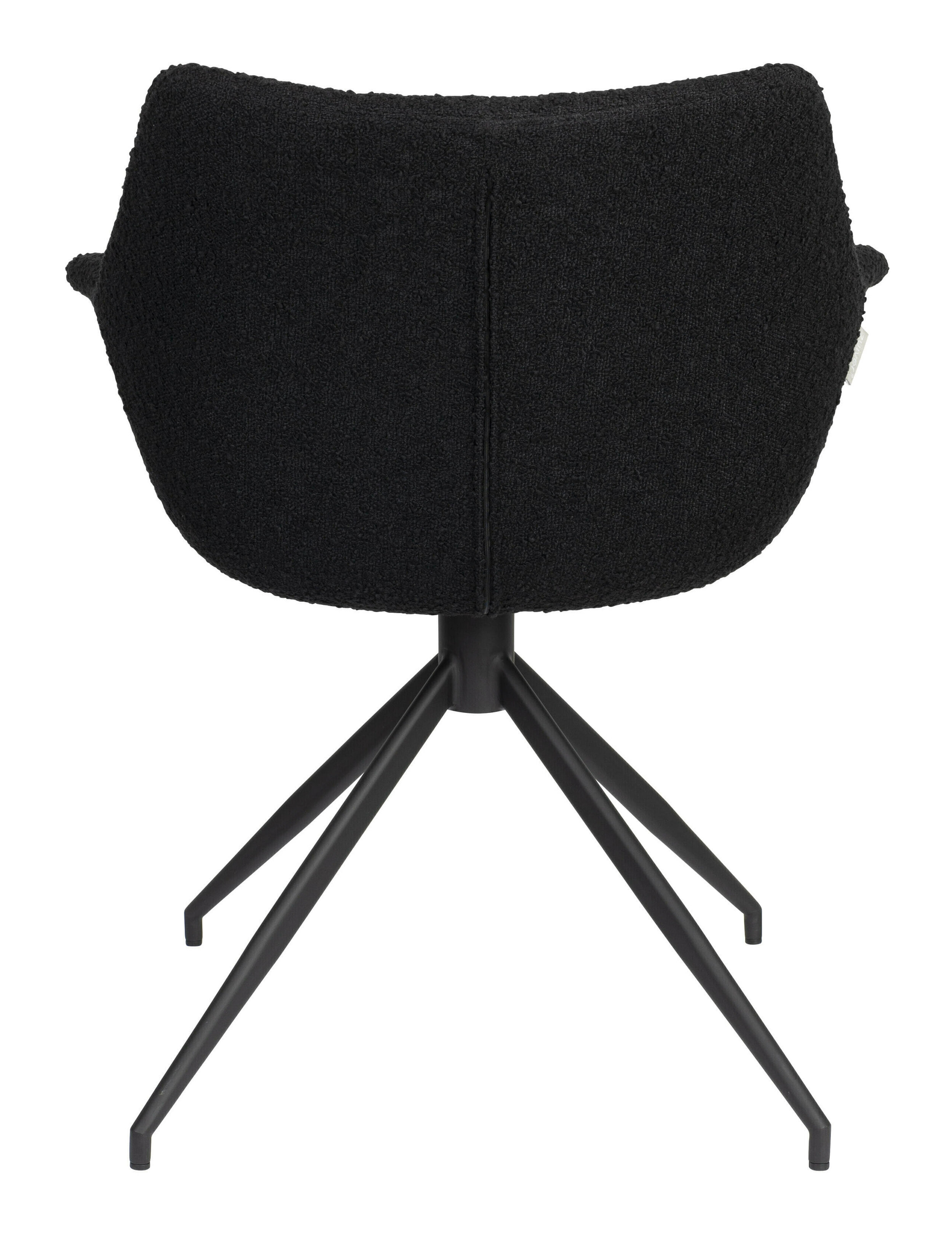 Zuiver Draaibare Eetkamerstoel 'Doulton' Bouclé, kleur Zwart