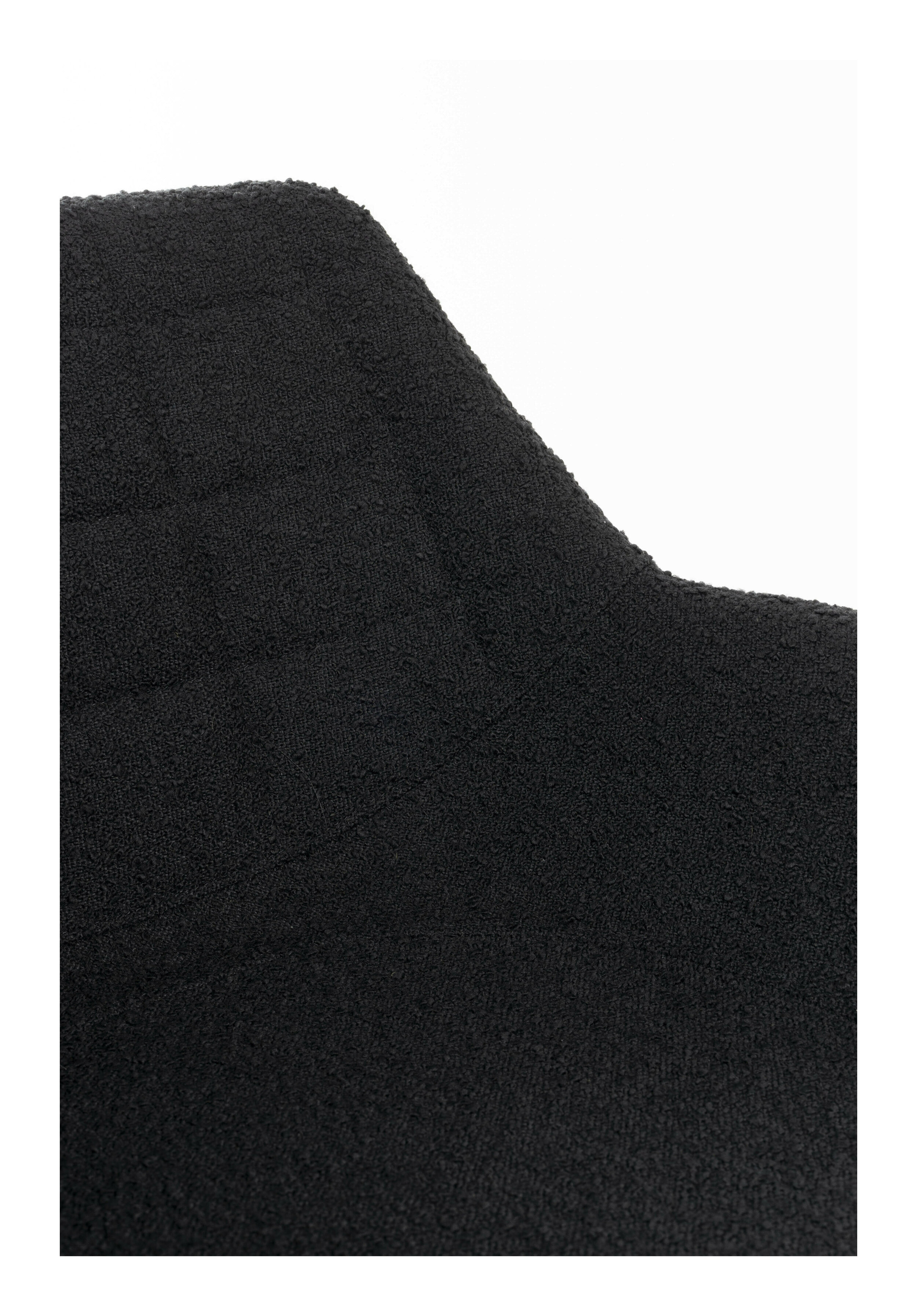Zuiver Draaibare Eetkamerstoel 'Doulton' Bouclé, kleur Zwart