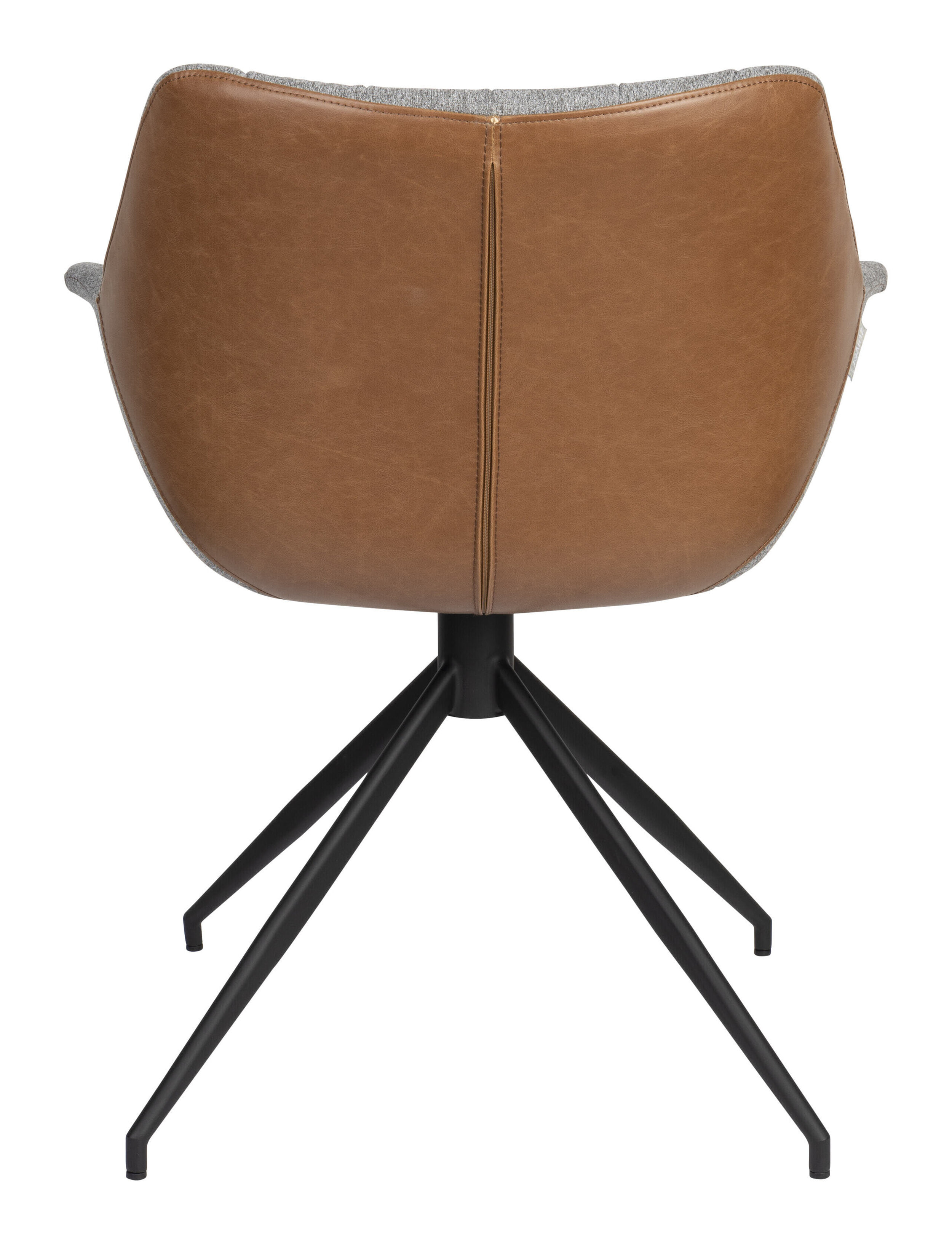 Zuiver Eetkamerstoel 'Doulton' Draaibaar Stof / PU, kleur Grijs / Bruin