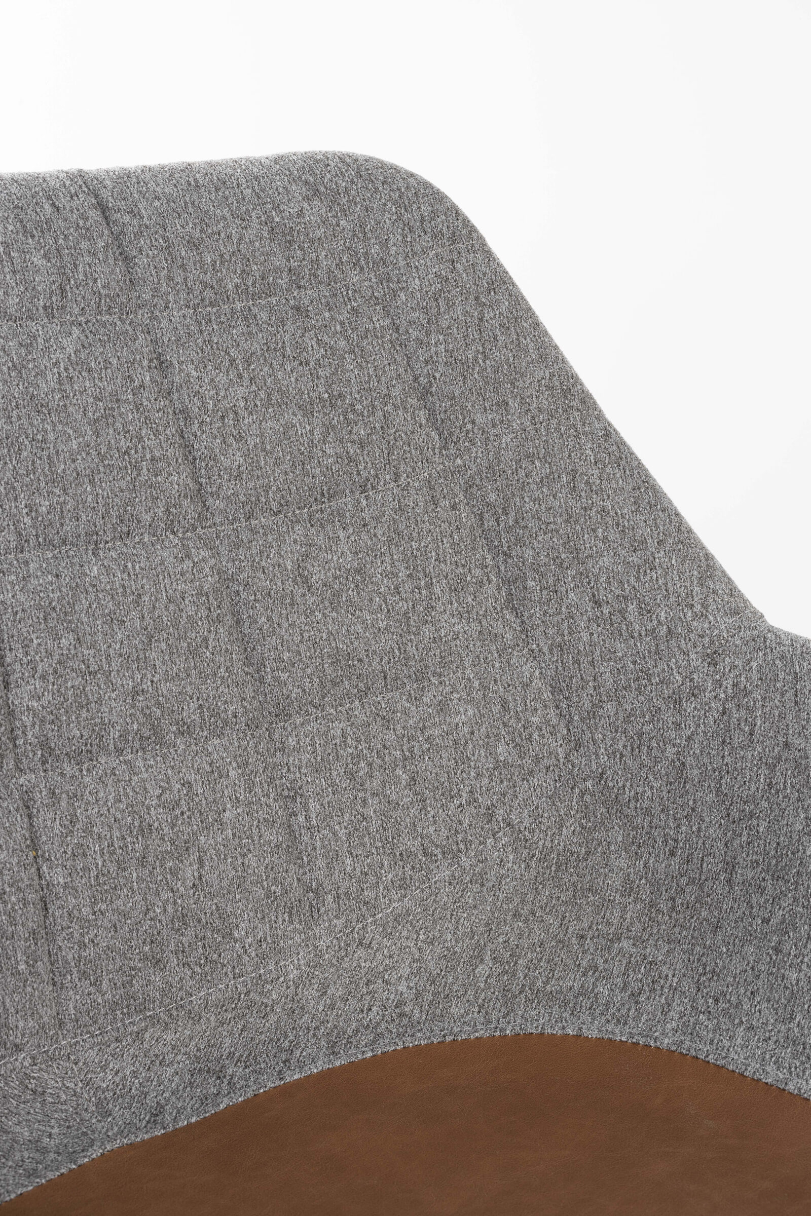 Zuiver Eetkamerstoel 'Doulton' Draaibaar Stof / PU, kleur Grijs / Bruin