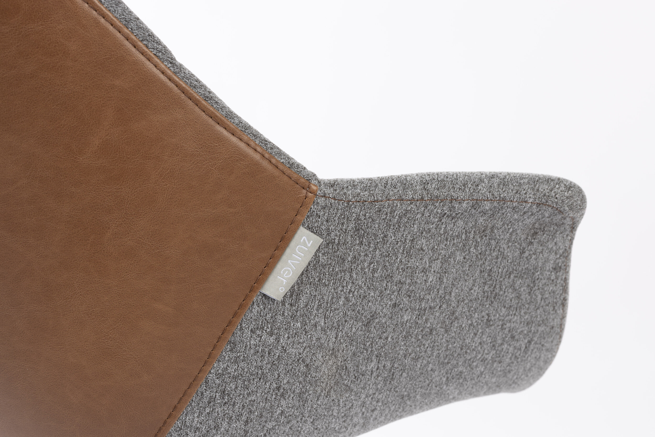 Zuiver Eetkamerstoel 'Doulton' Draaibaar Stof / PU, kleur Grijs / Bruin