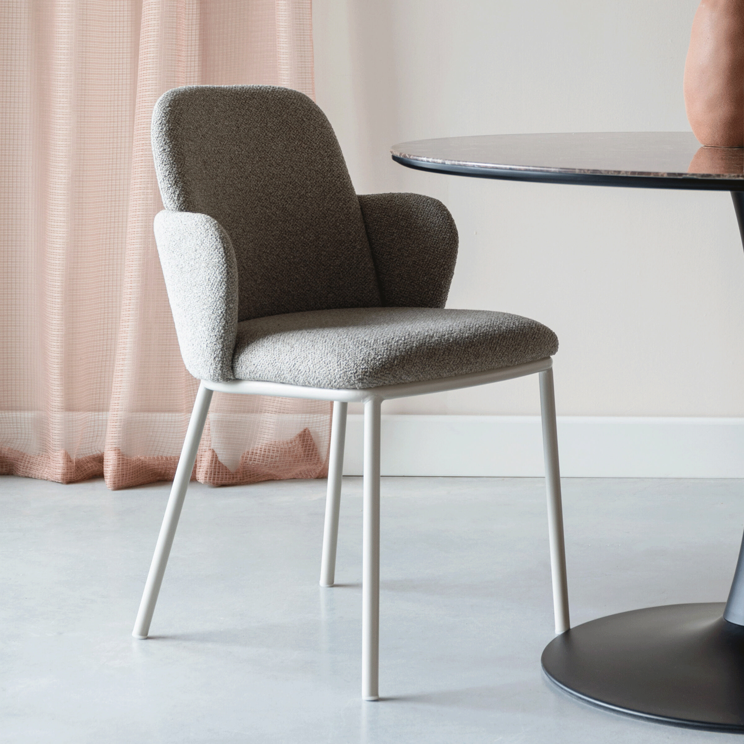 ZILT Eetkamerstoel 'Romondo' Bouclé