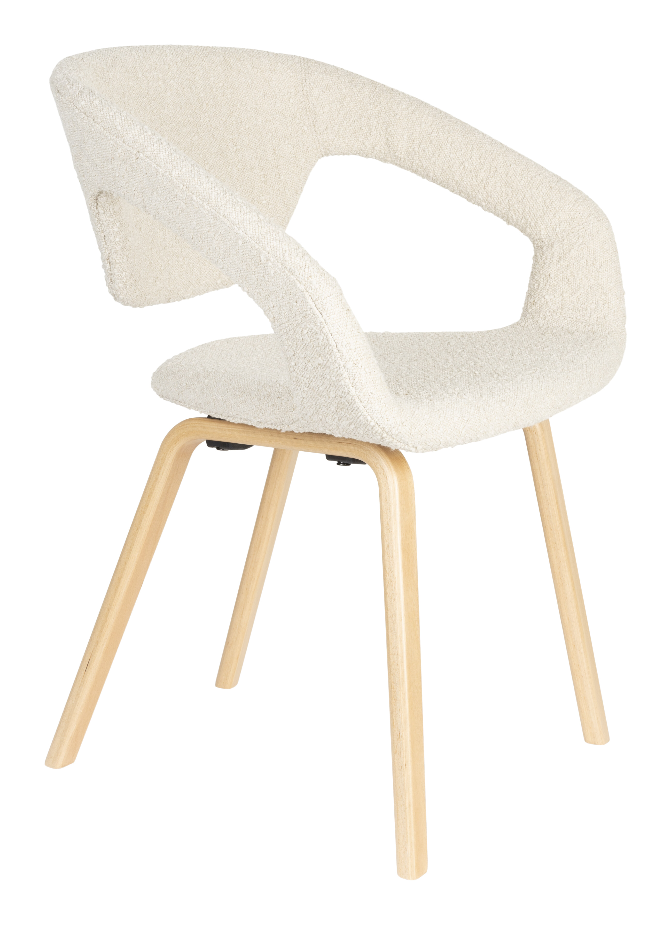 Zuiver Eetkamerstoel 'Flexback' Bouclé, kleur Beige