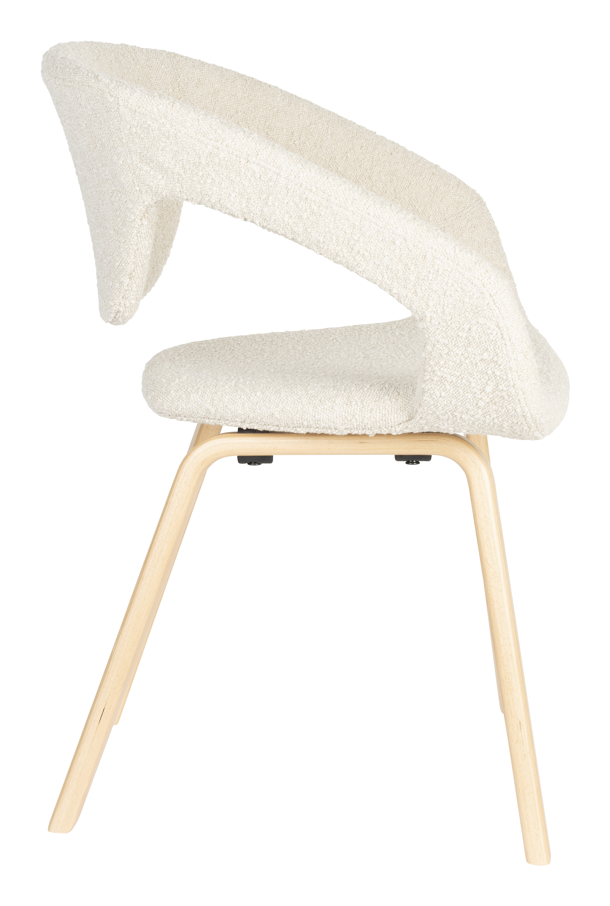 Zuiver Eetkamerstoel 'Flexback' Bouclé, kleur Beige