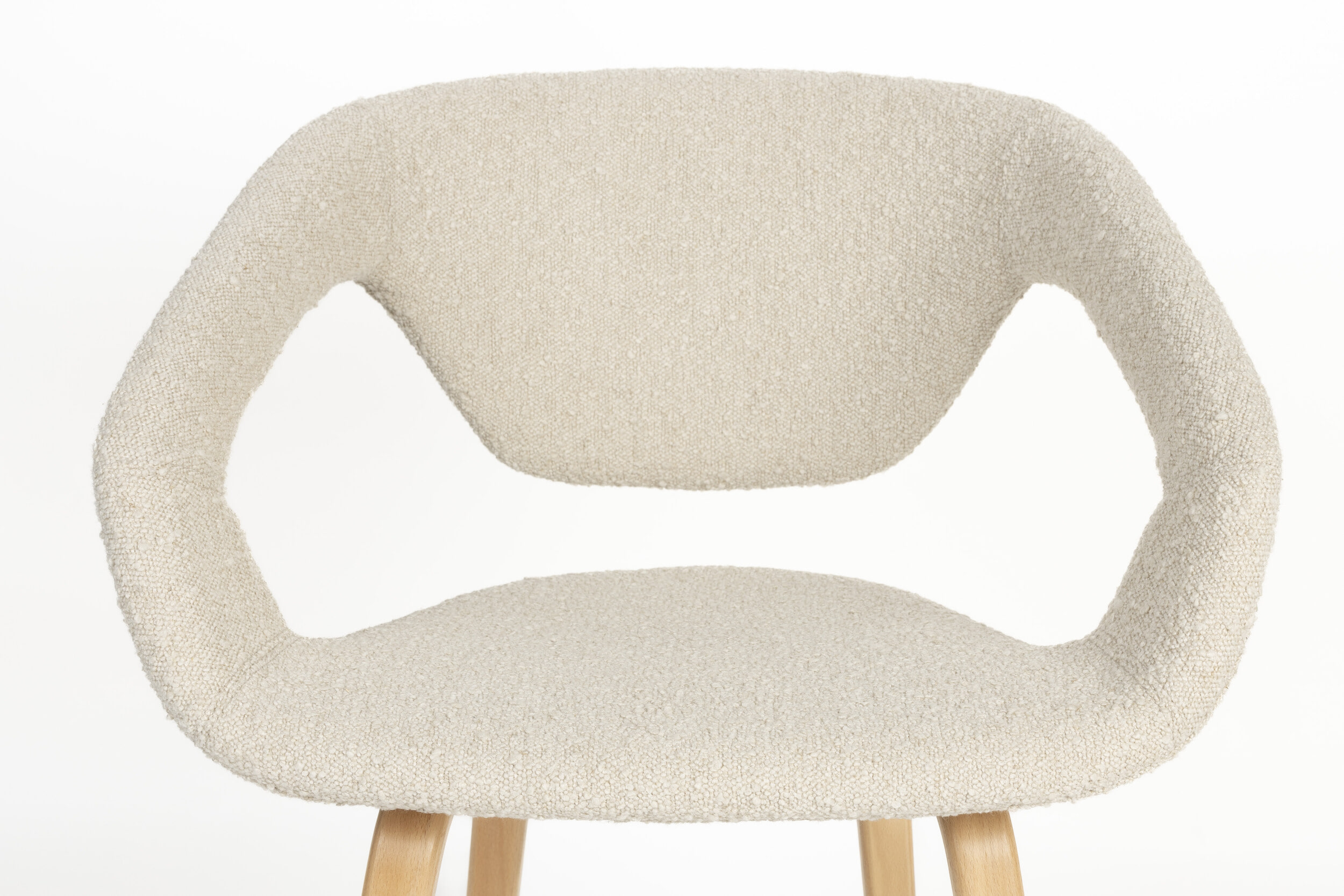 Zuiver Eetkamerstoel 'Flexback' Bouclé, kleur Beige