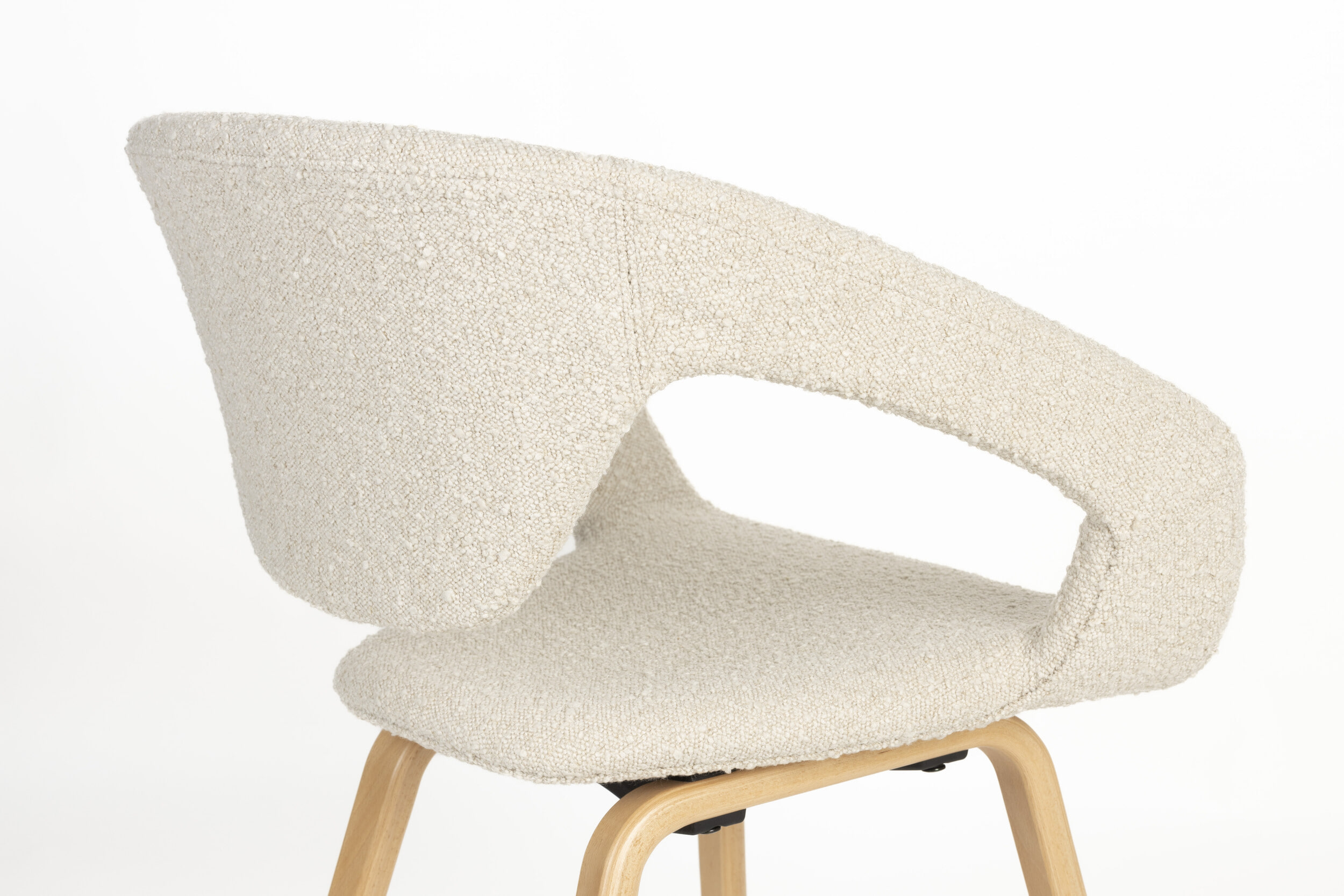 Zuiver Eetkamerstoel 'Flexback' Bouclé, kleur Beige