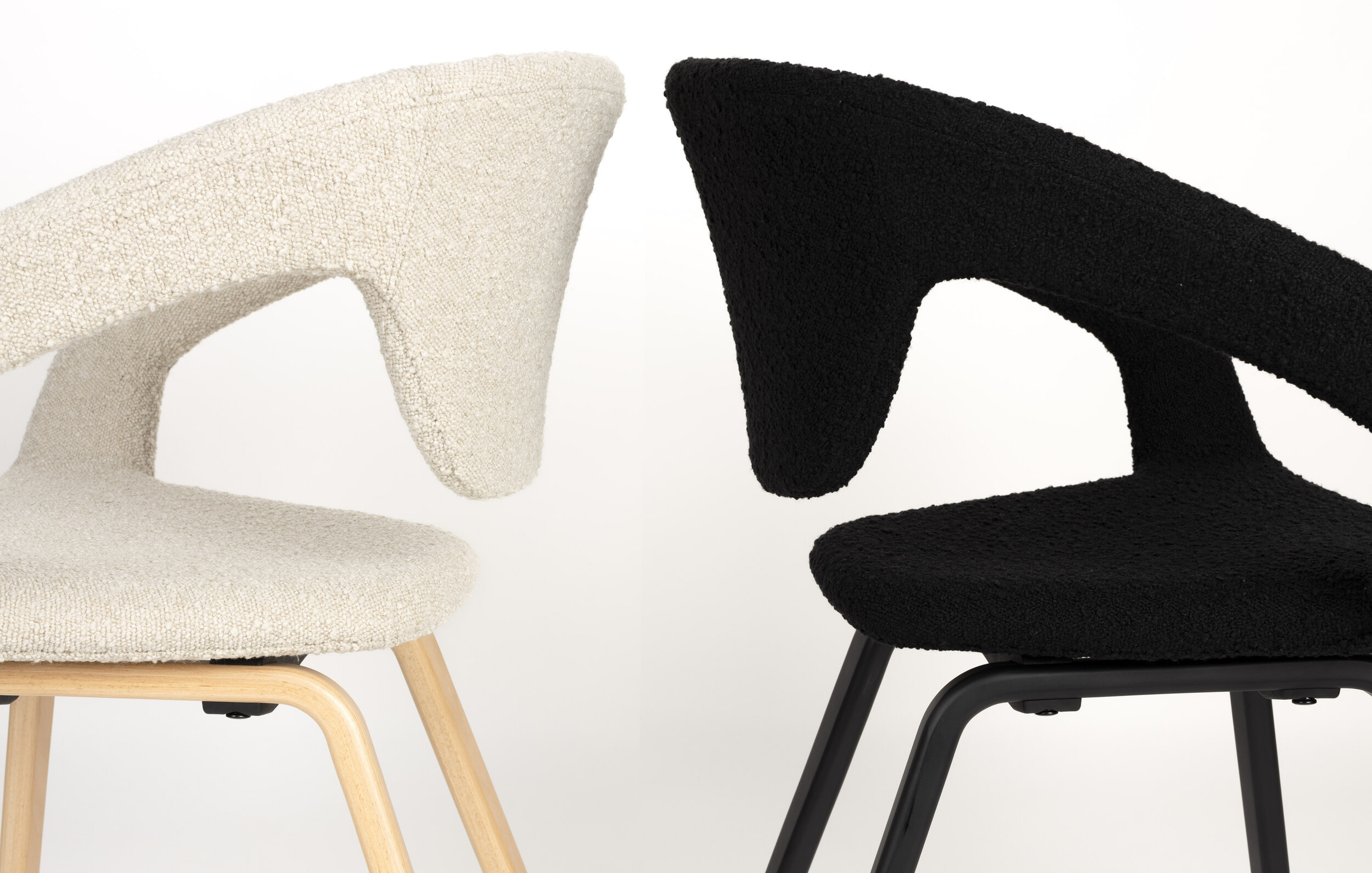 Zuiver Eetkamerstoel 'Flexback' Bouclé, kleur Beige