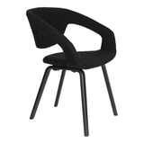 Zuiver Eetkamerstoel 'Flexback' Bouclé, kleur Zwart