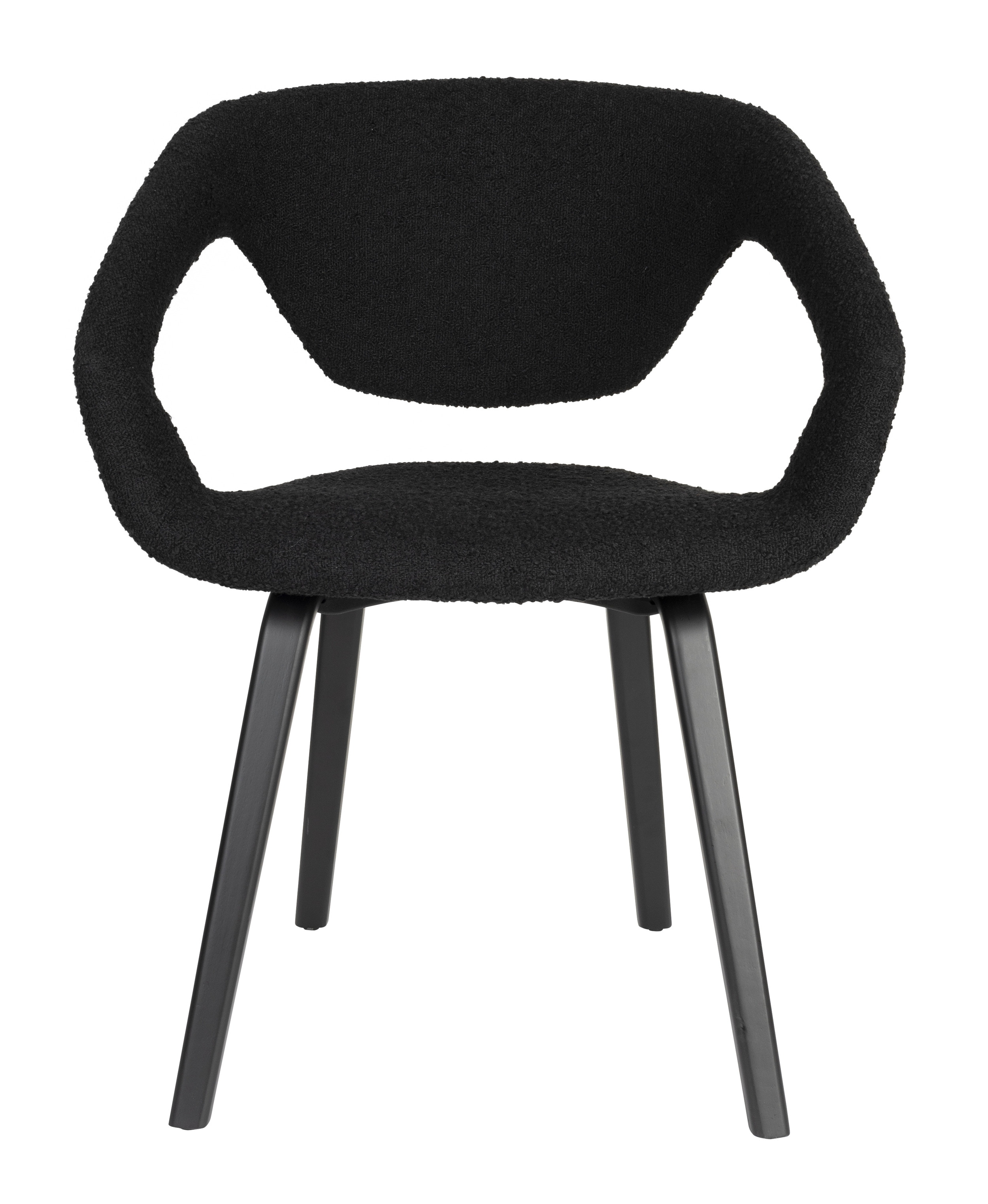 Zuiver Eetkamerstoel 'Flexback' Bouclé, kleur Zwart