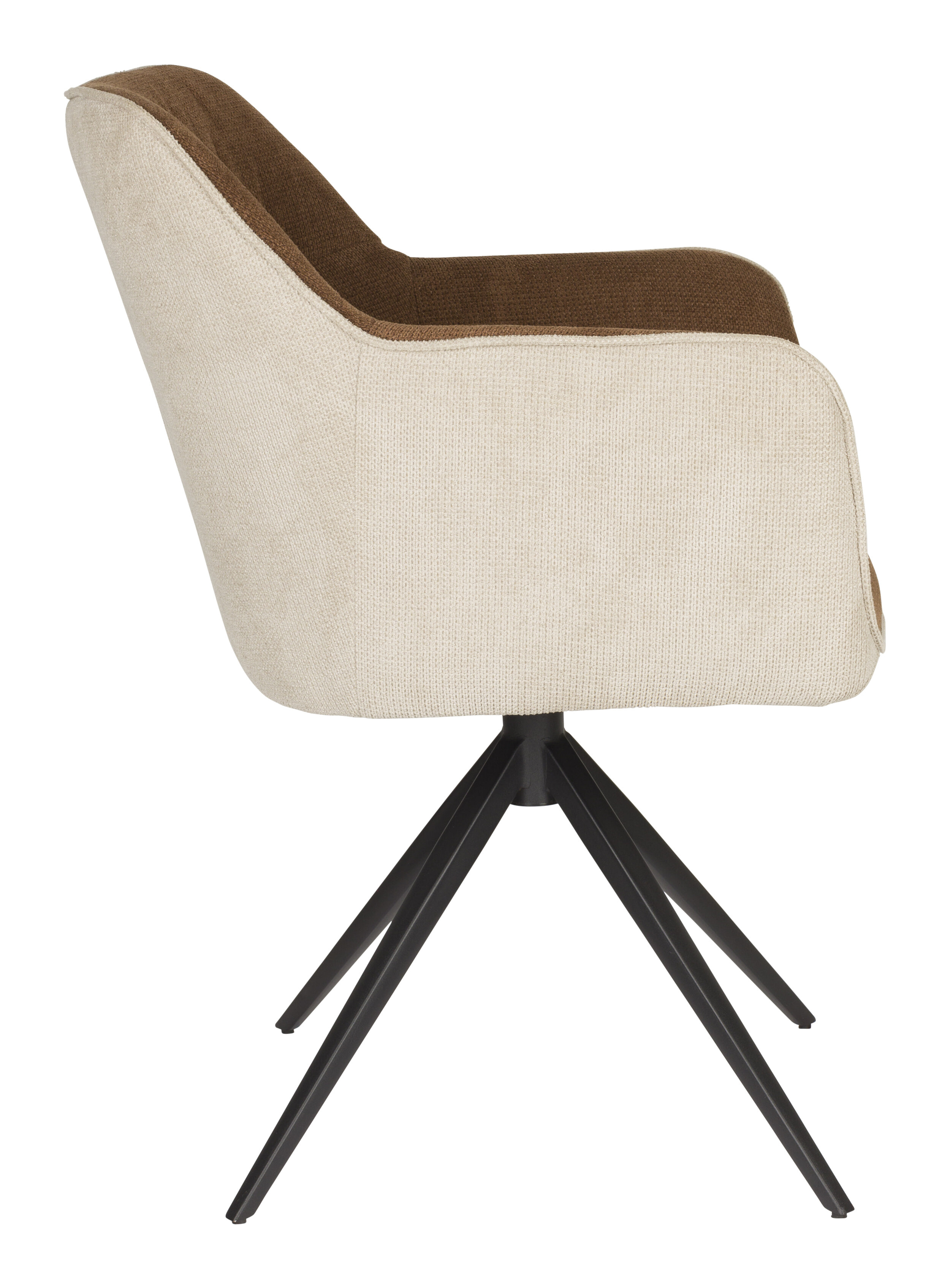 ZILT Eetkamerstoel 'Hasani' kleur Beige/Bruin