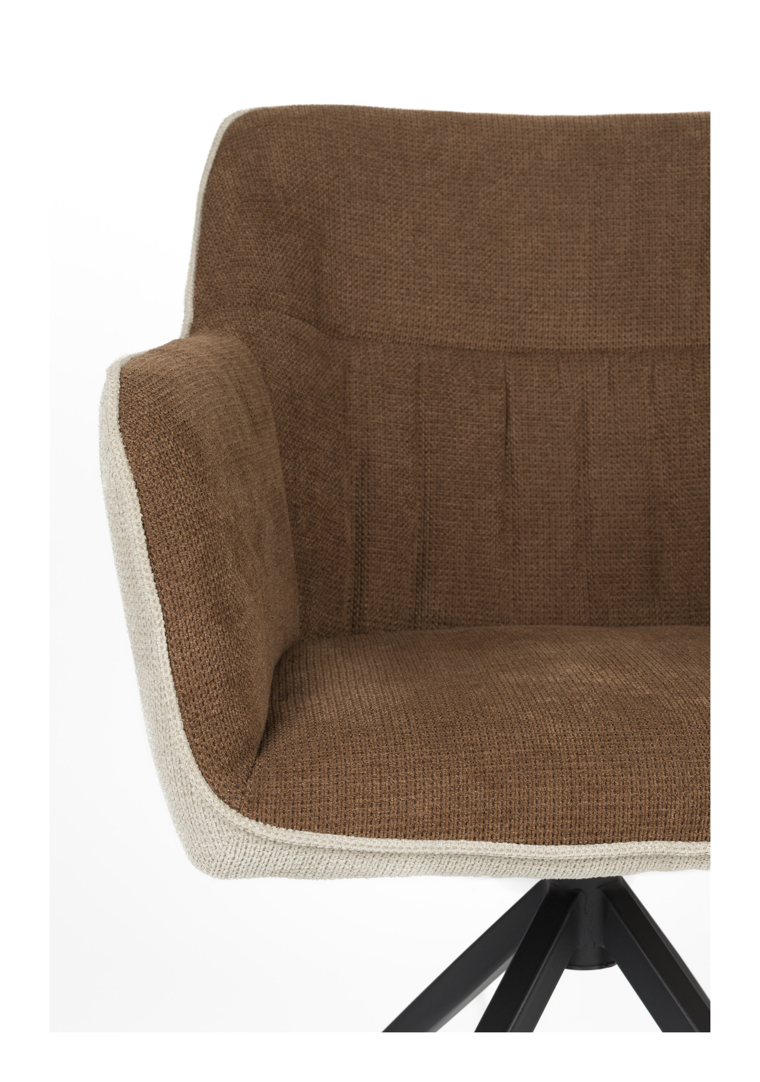 ZILT Eetkamerstoel 'Hasani' kleur Beige/Bruin