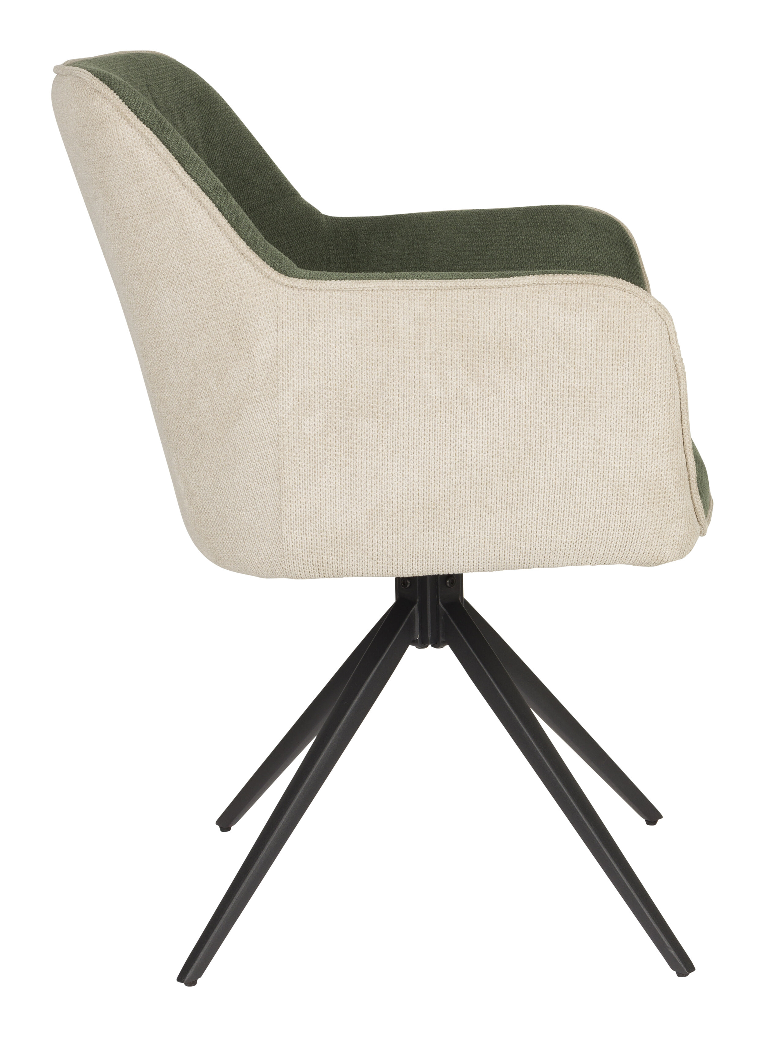 ZILT Eetkamerstoel 'Hasani' kleur Beige/Groen