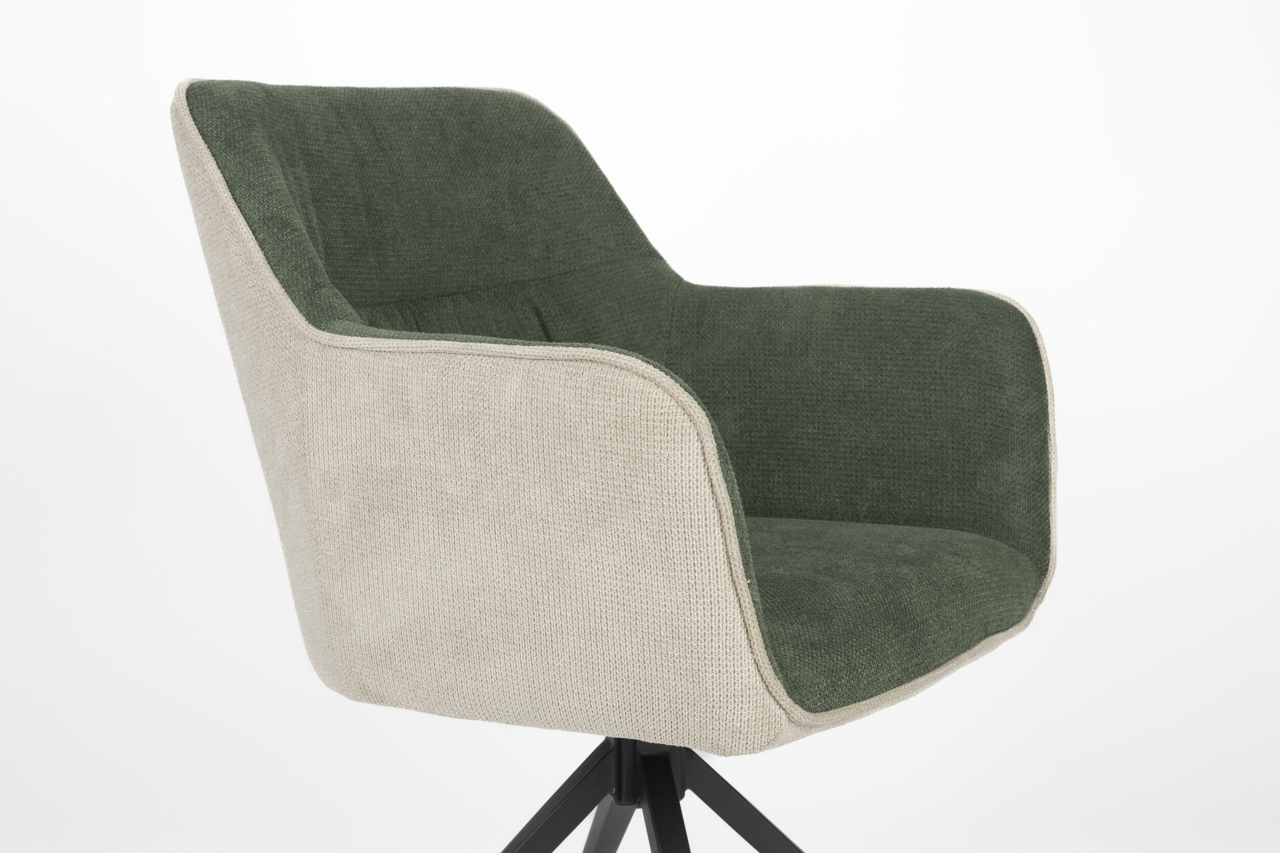 ZILT Eetkamerstoel 'Hasani' kleur Beige/Groen