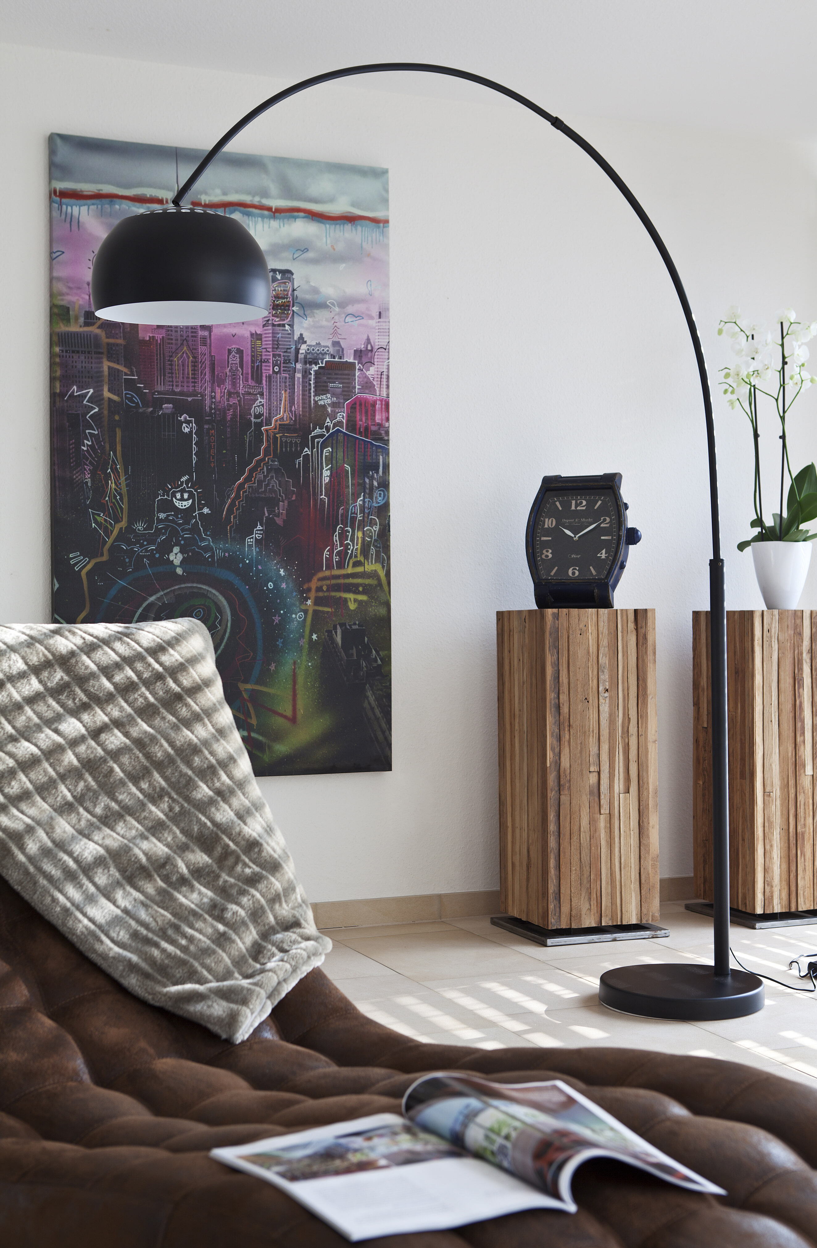 Artistiq Vloerlamp 'Christie' 195cm, kleur Zwart