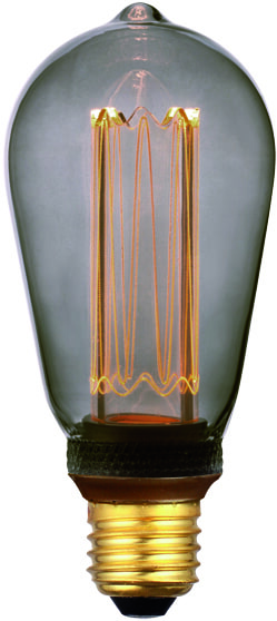 BASE Kooldraadlamp 'Tarika' 15cm, E27 8W, kleur Smoke, dimbaar