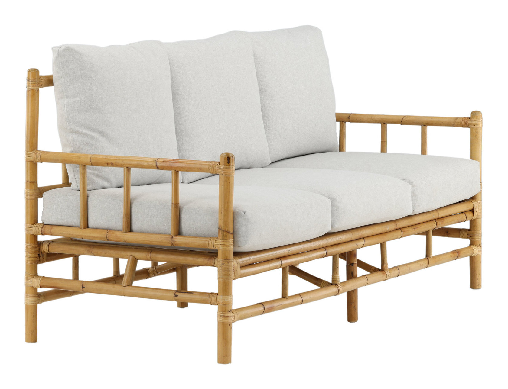 Nohr 3-zits Tuinbank 'Zev' Rotan