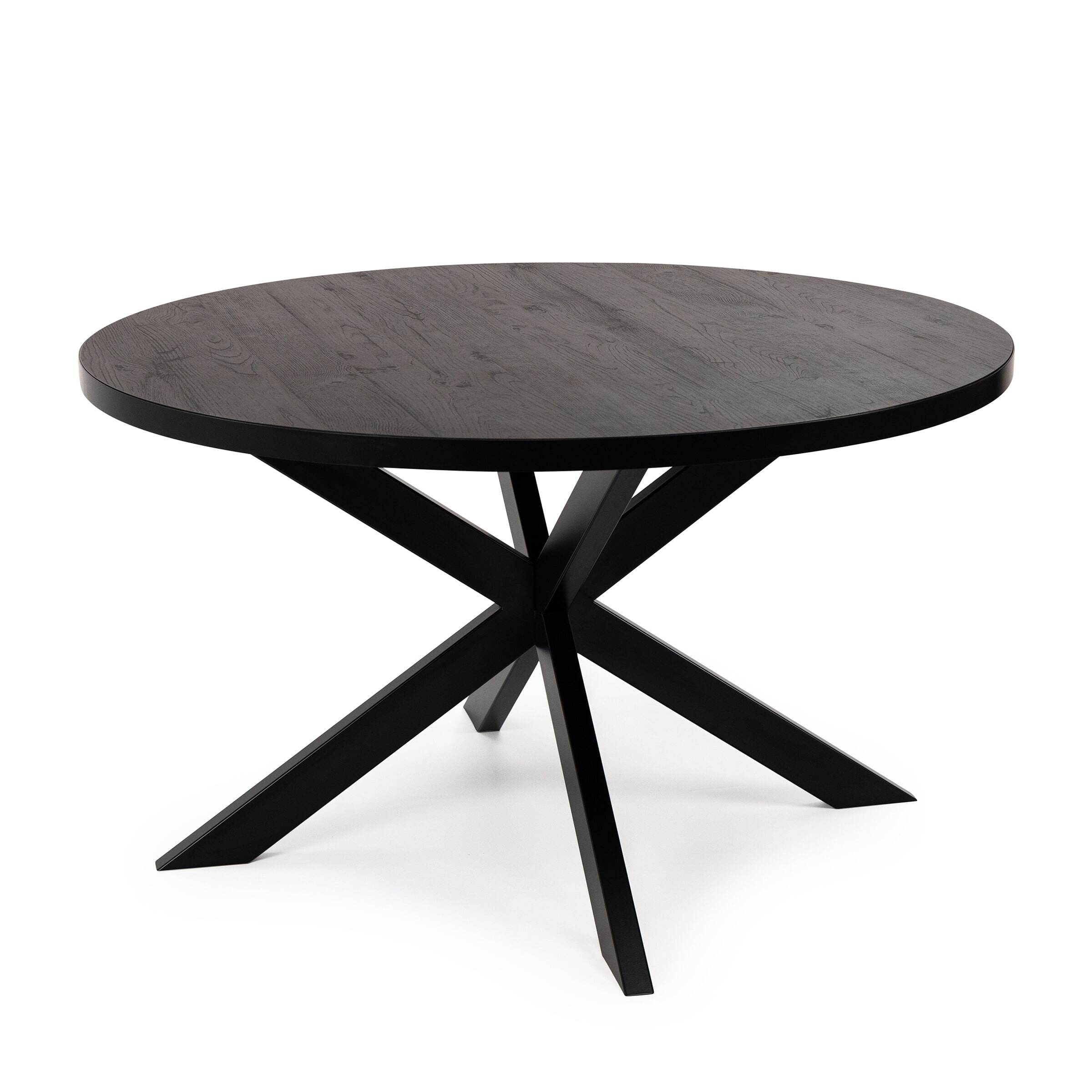 Stalux Ronde Eettafel Daan - zwart / zwart eiken