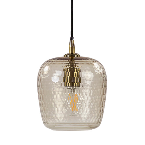 Light & Living Hanglamp 'Danita' 20cm, glas antiek brons