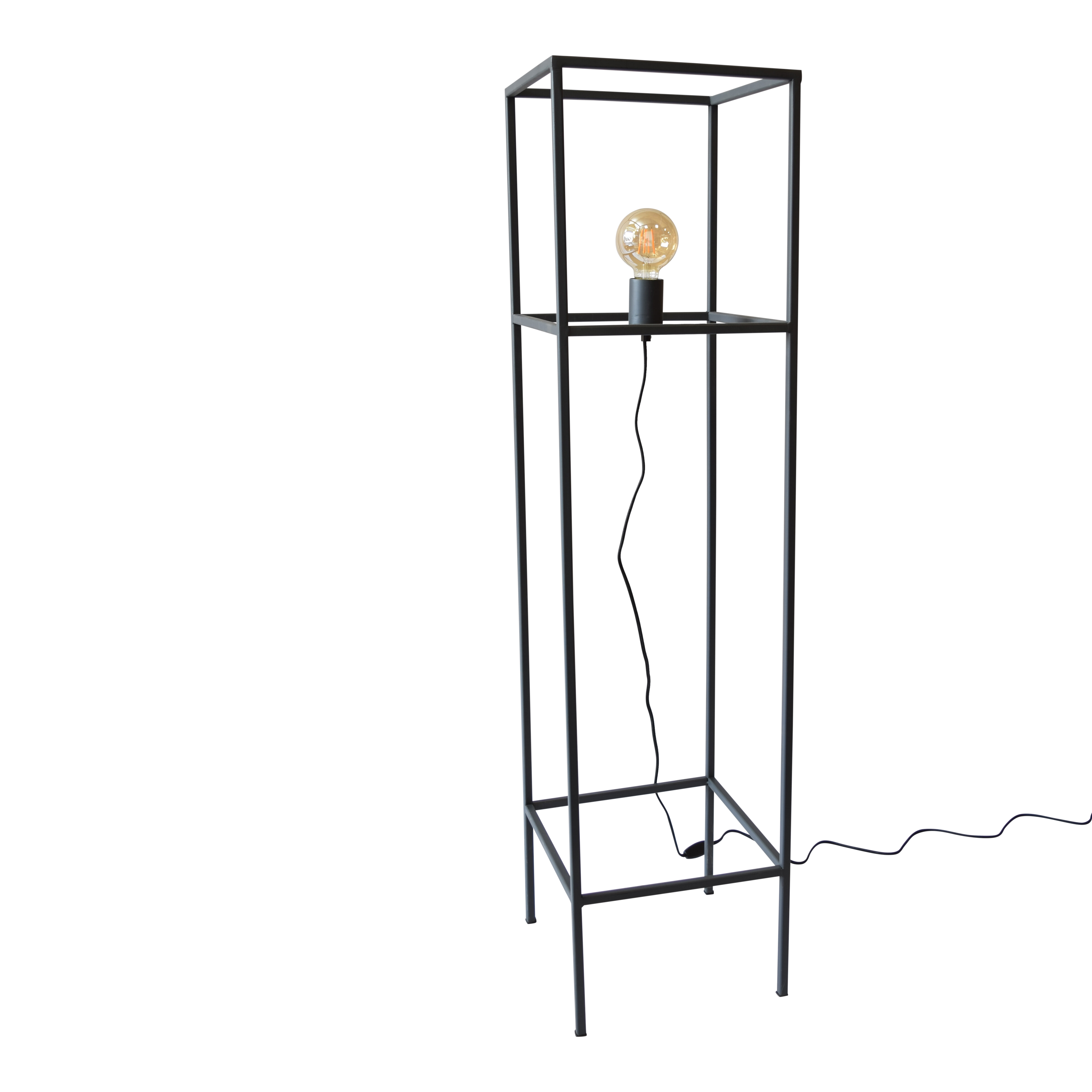 Urban Interiors vloerlamp 'Frame' 120cm, kleur Zwart Urban Interiors vloerlamp 'Frame' 120cm, kleur Zwart
