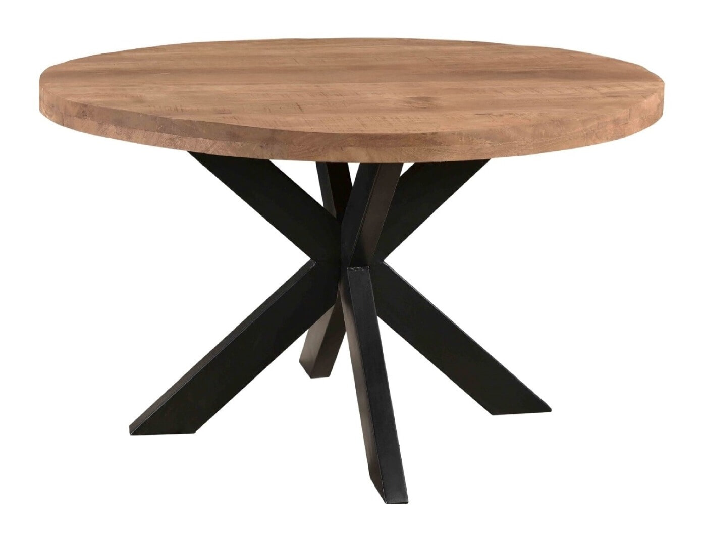 Livingfurn Ronde Eettafel Sturdy Mangohout, 120cm - Bruin