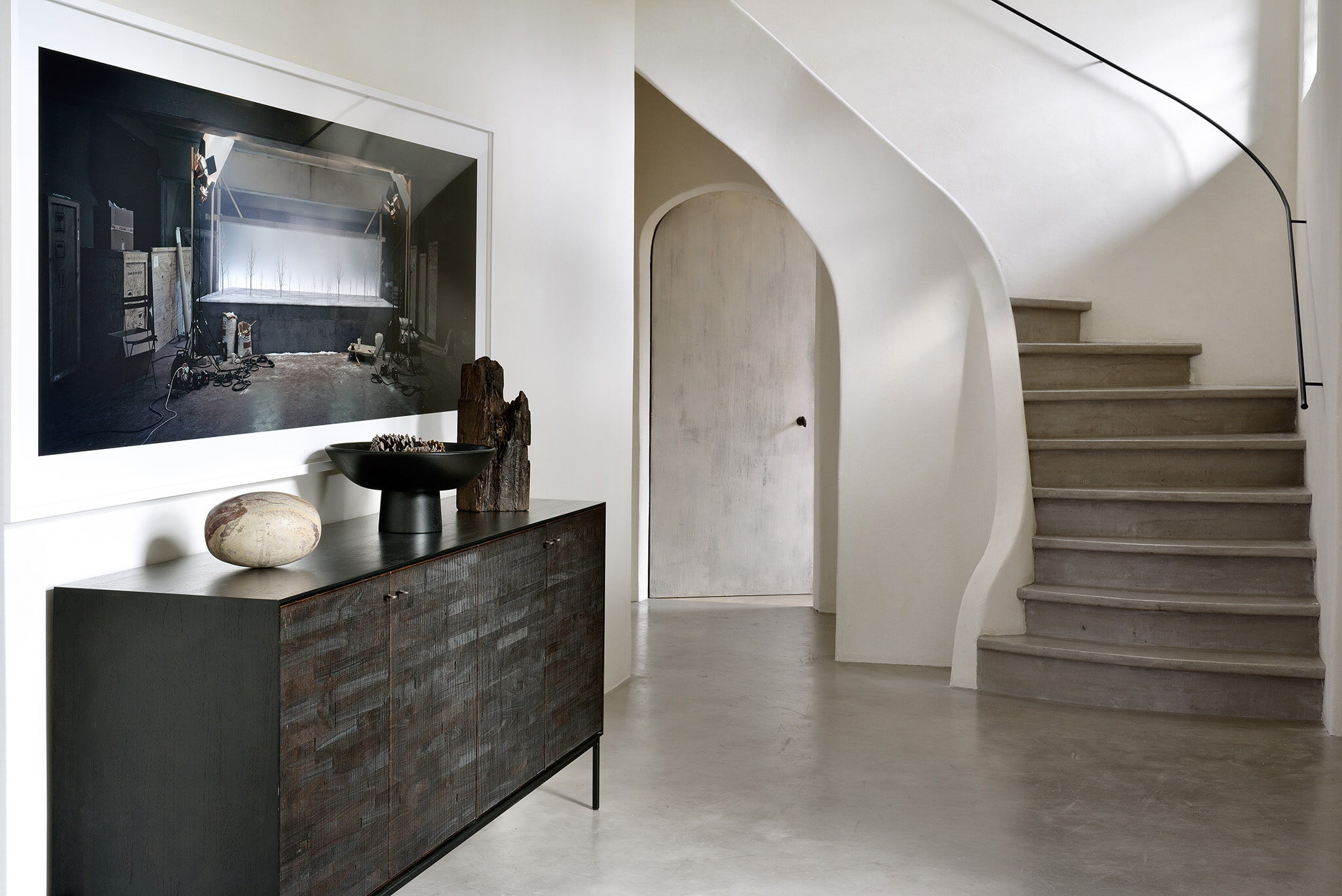 Ethnicraft Dressoir 'Grooves' Gevernist Teakhout, 202cm