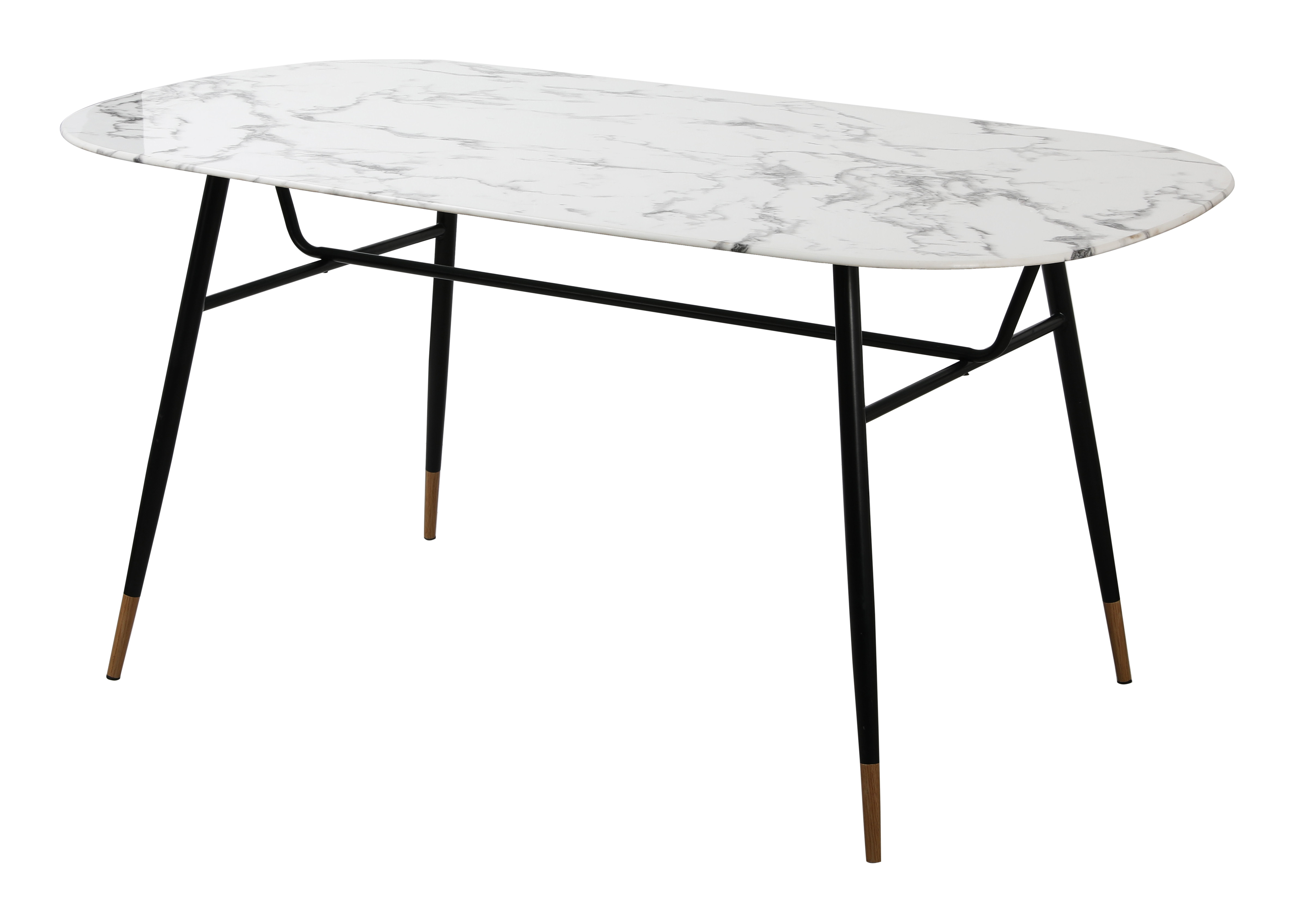 Artistiq Ovale Eettafel 'Nicky' 160 x 90cm, Marmerlook
