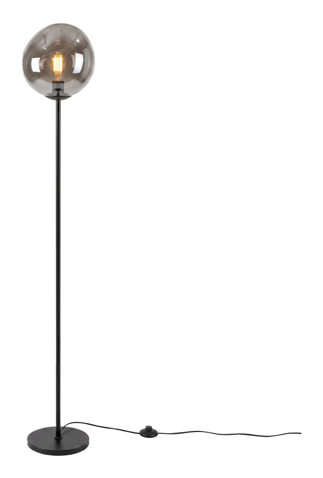 BASE Vloerlamp Kasim 1-lamps, Glas - Smoke