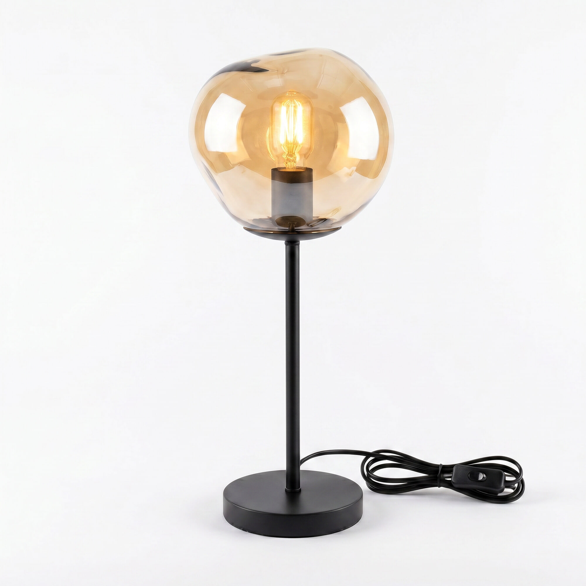 BASE Tafellamp Kasim 1-lamps, Glas - Amber