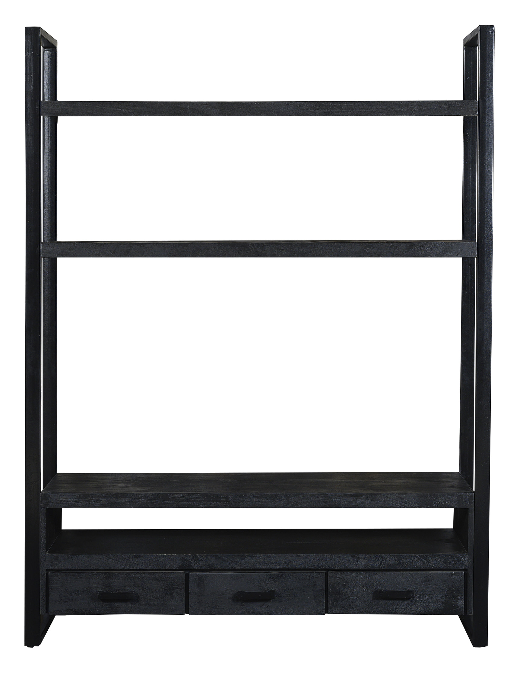 Livingfurn Hoog TV-meubel 'Norris' Mangohout en staal, 150 cm
