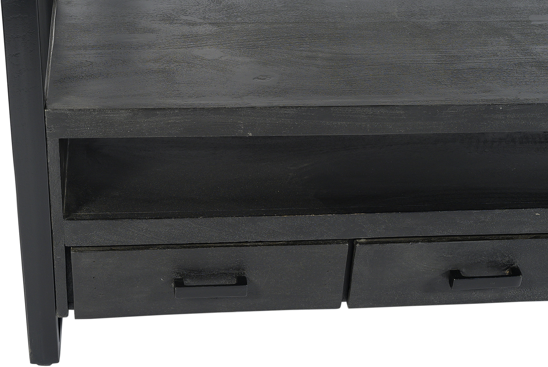 Livingfurn Hoog TV-meubel 'Norris' Mangohout en staal, 150 cm