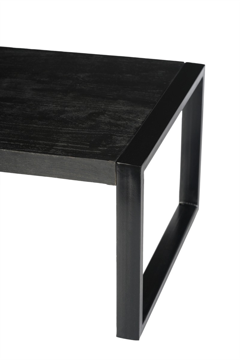 Livingfurn Salontafel 'Norris' Mangohout en staal, 110 x 60cm