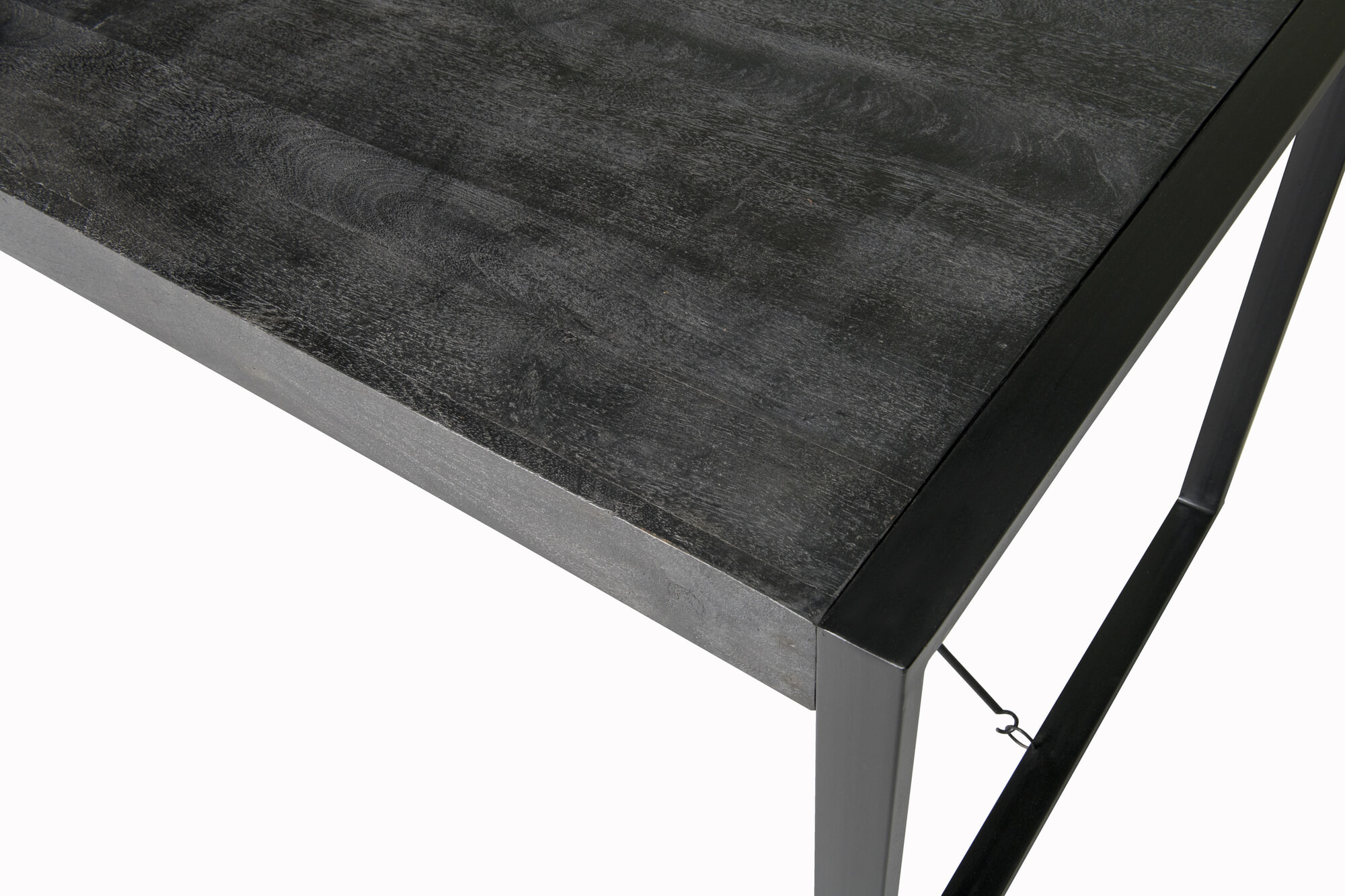 Livingfurn Eettafel 'Norris' Mangohout en staal, 200 x 100cm