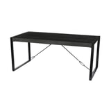 Livingfurn Eettafel 'Norris' Mangohout en staal, 200 x 100cm