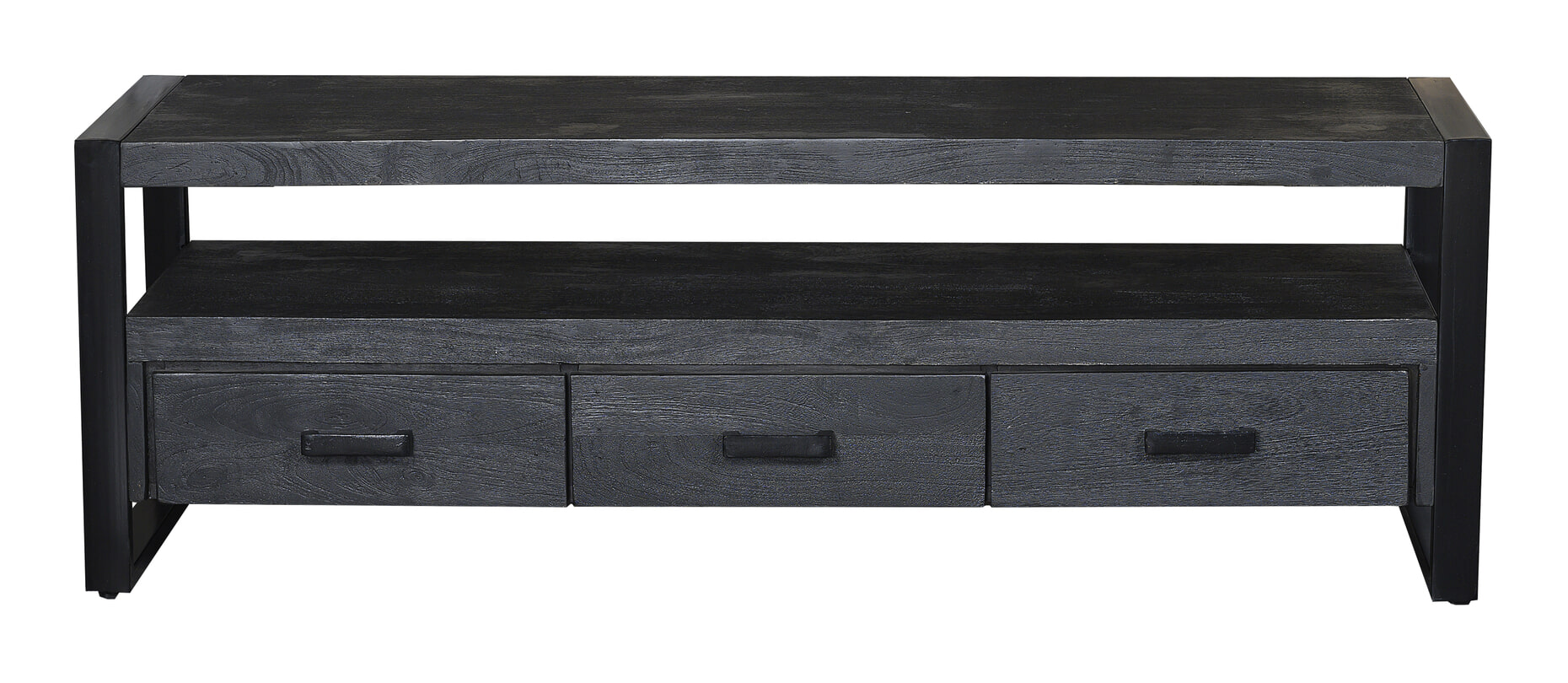 Livingfurn TV-meubel 'Norris' Mangohout en staal, 150 cm