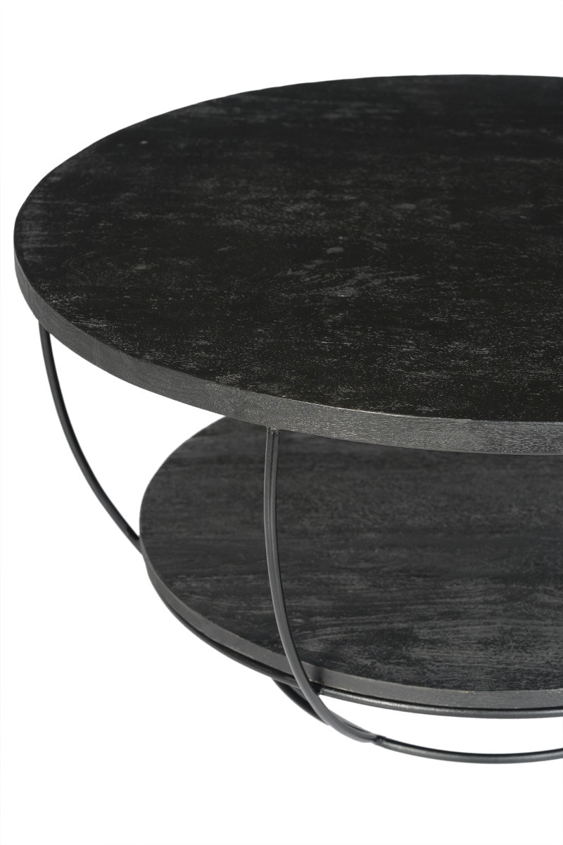 Livingfurn Salontafel 'Norris' Mangohout en staal, 65cm