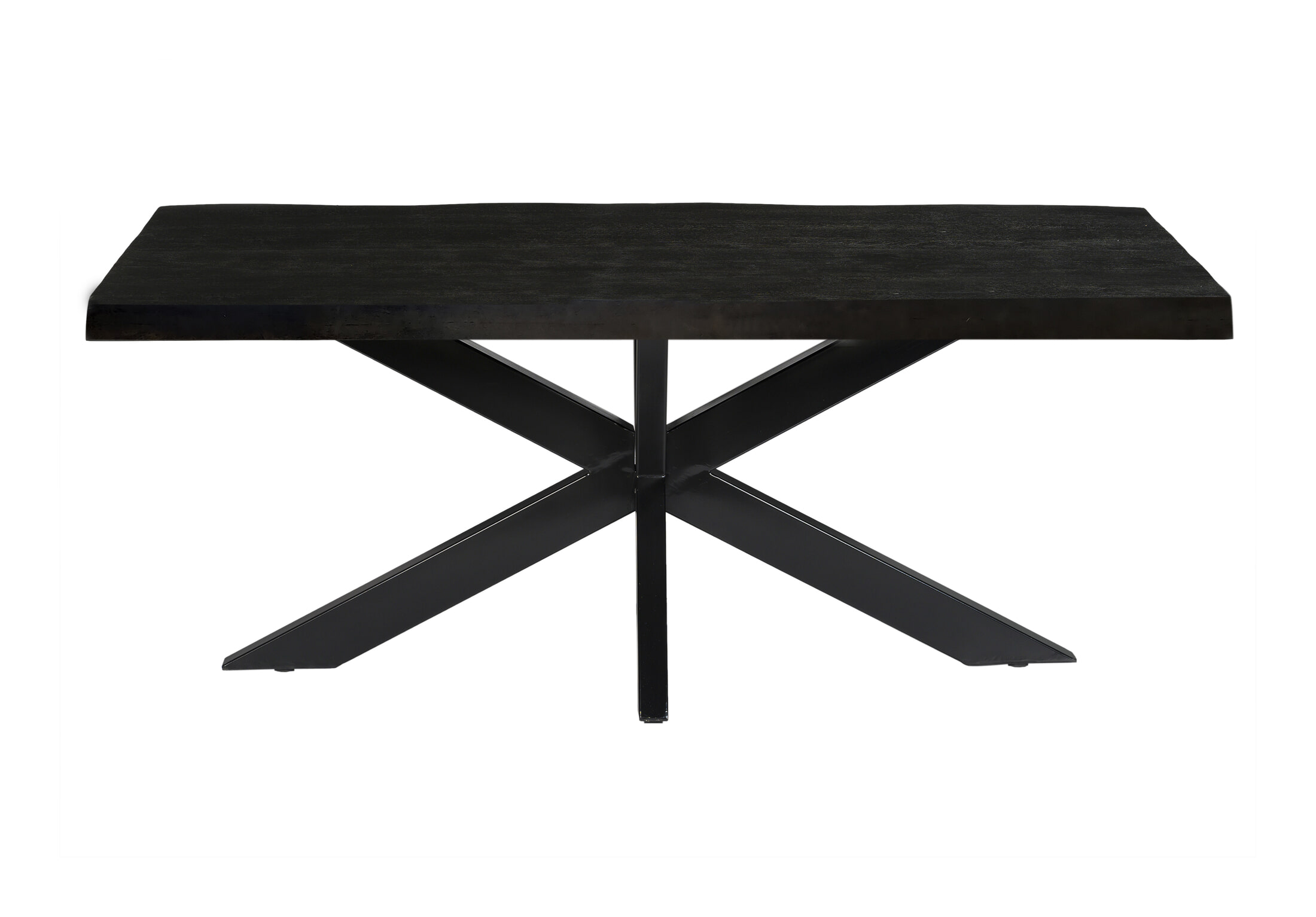 Livingfurn Eettafel 'Norris Spider' Mangohout en staal, 200 x 100cm