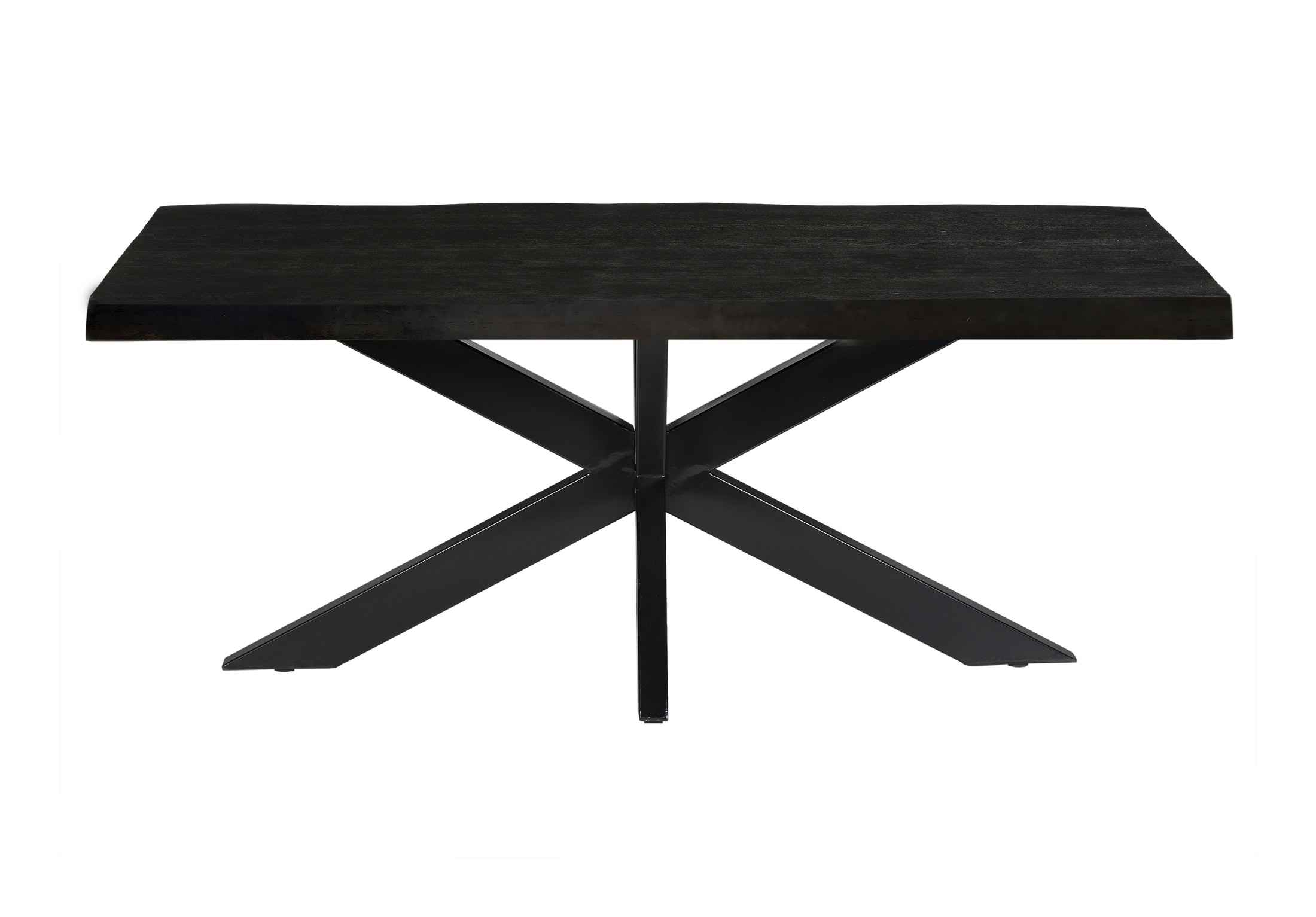 Livingfurn Eettafel 'Norris Spider' Mangohout en staal, 220 x 100cm