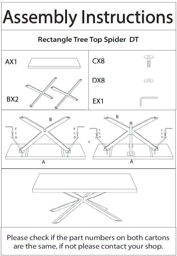Livingfurn Eettafel 'Norris Spider' Mangohout en staal, 220 x 100cm